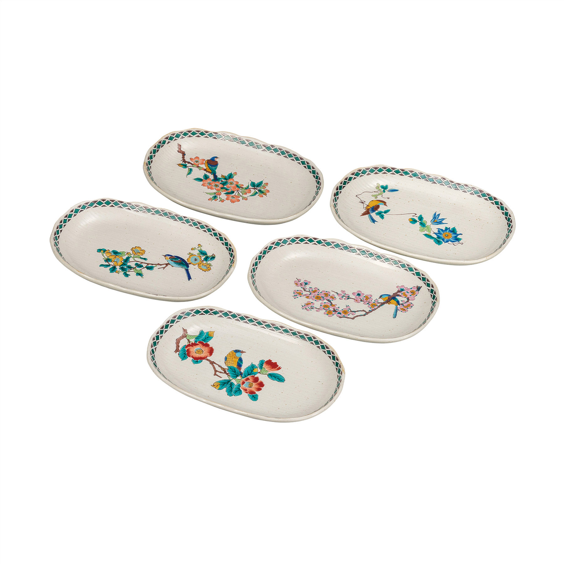 6.5号皿揃・花鳥絵変り