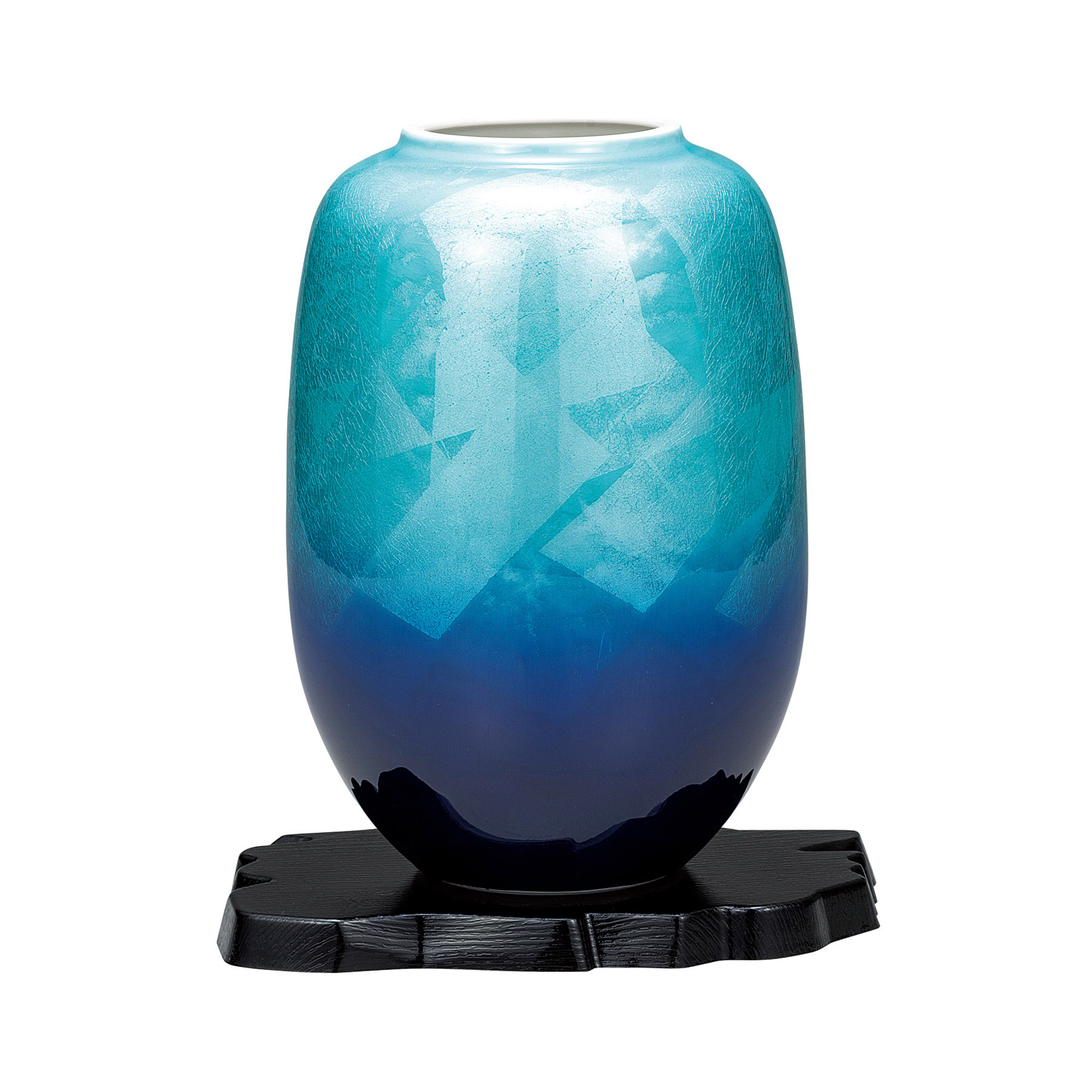 8号花瓶・銀彩（台付）