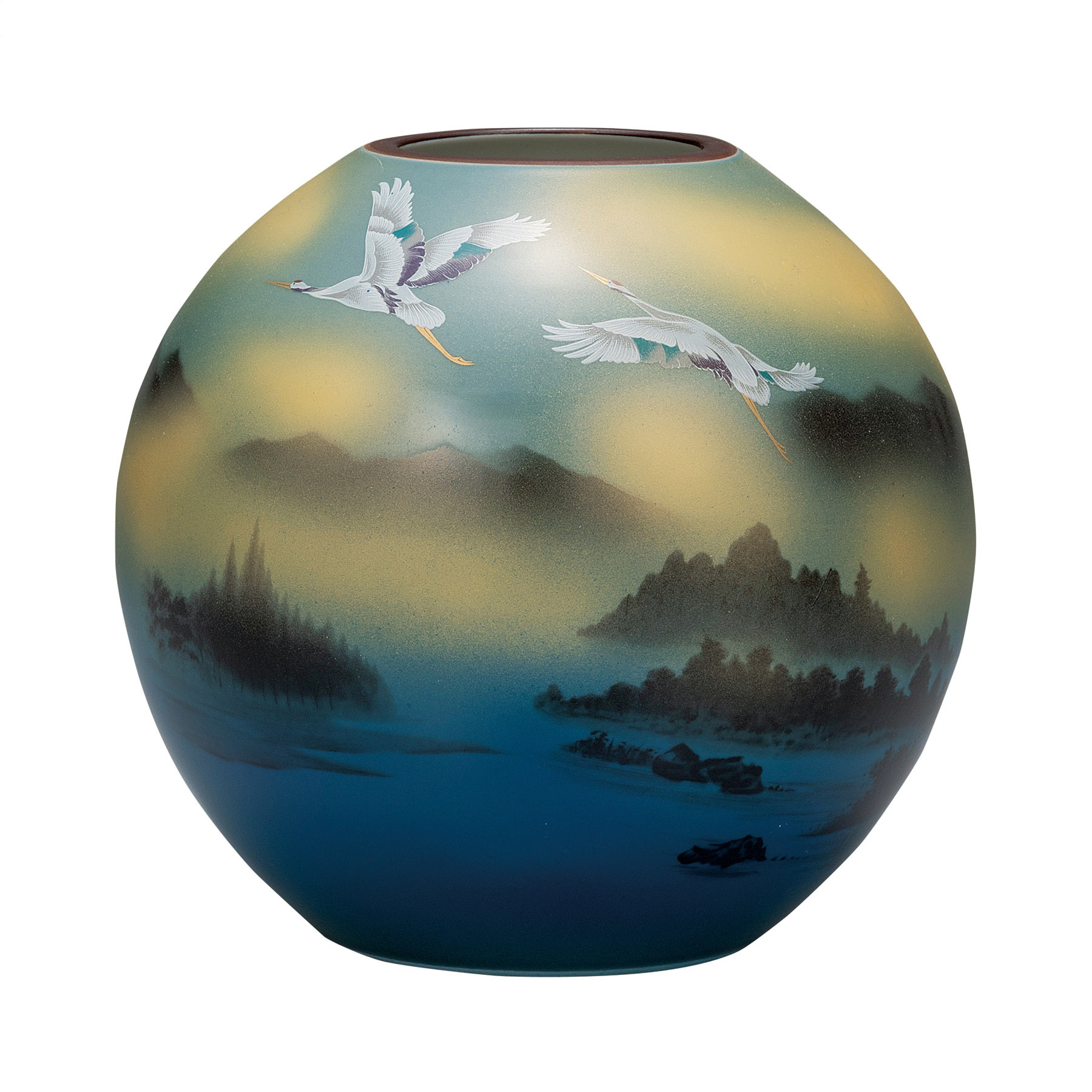 6号花瓶・鶴山水