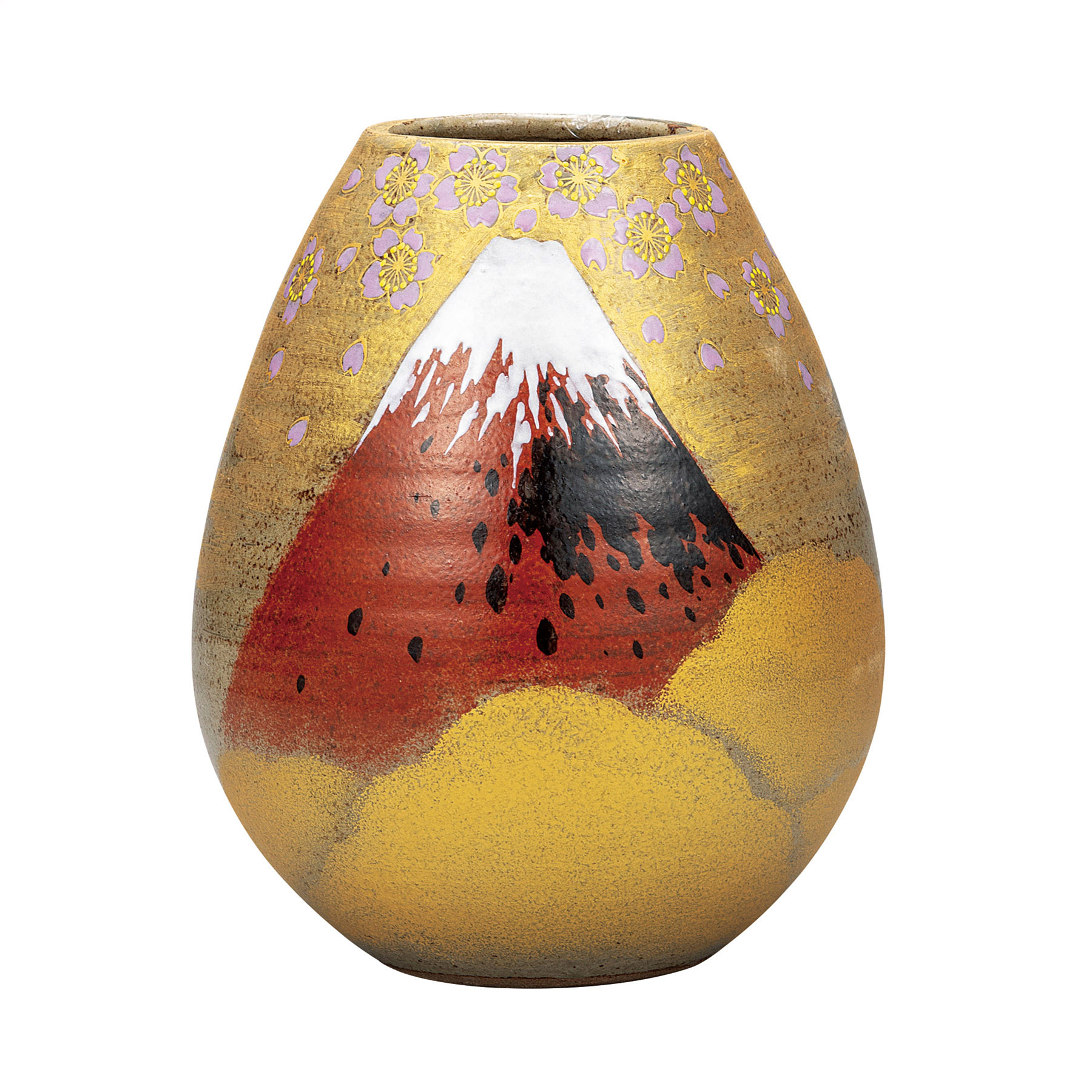 6号花瓶・金雲桜富士