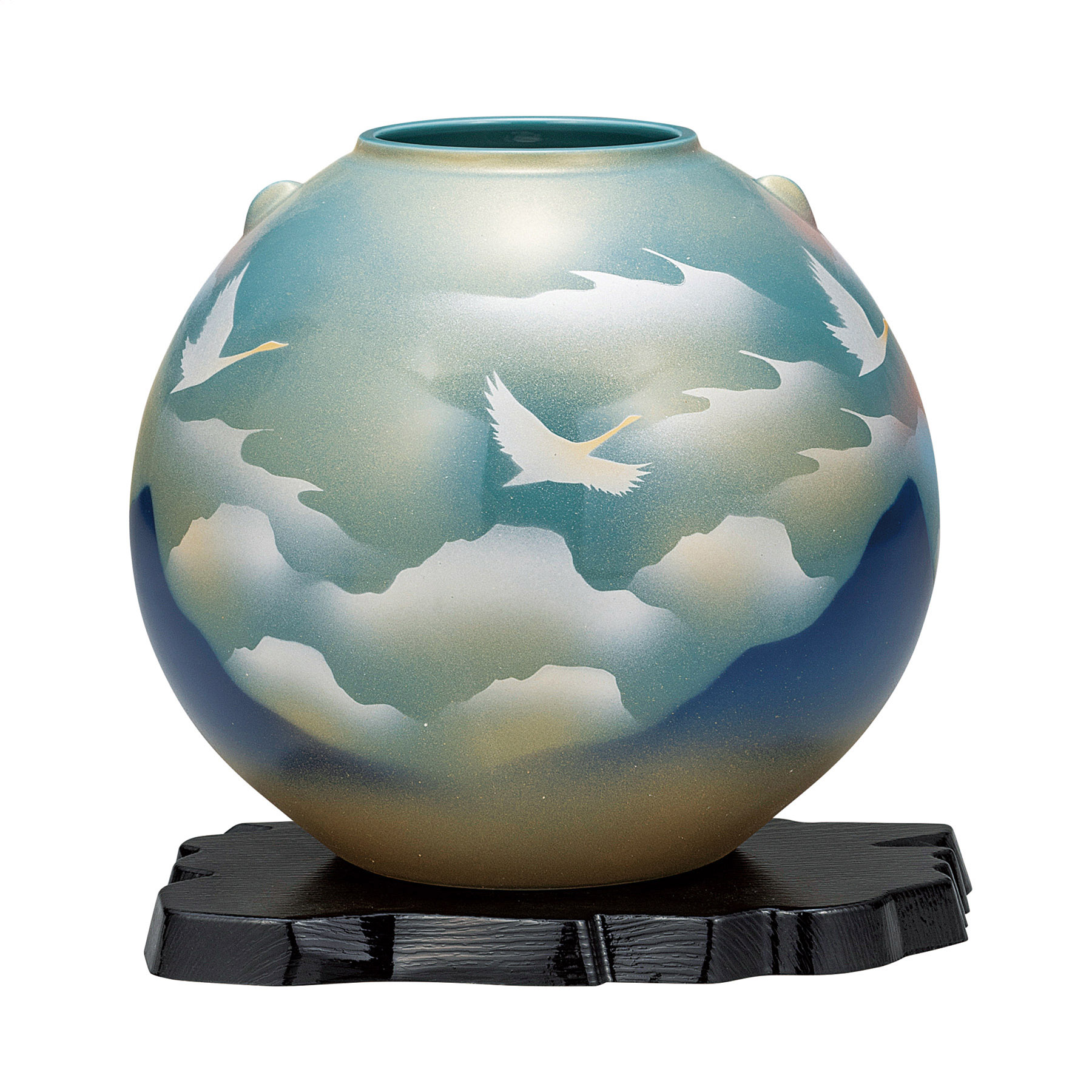 7号花瓶・雲海鶴（台付）