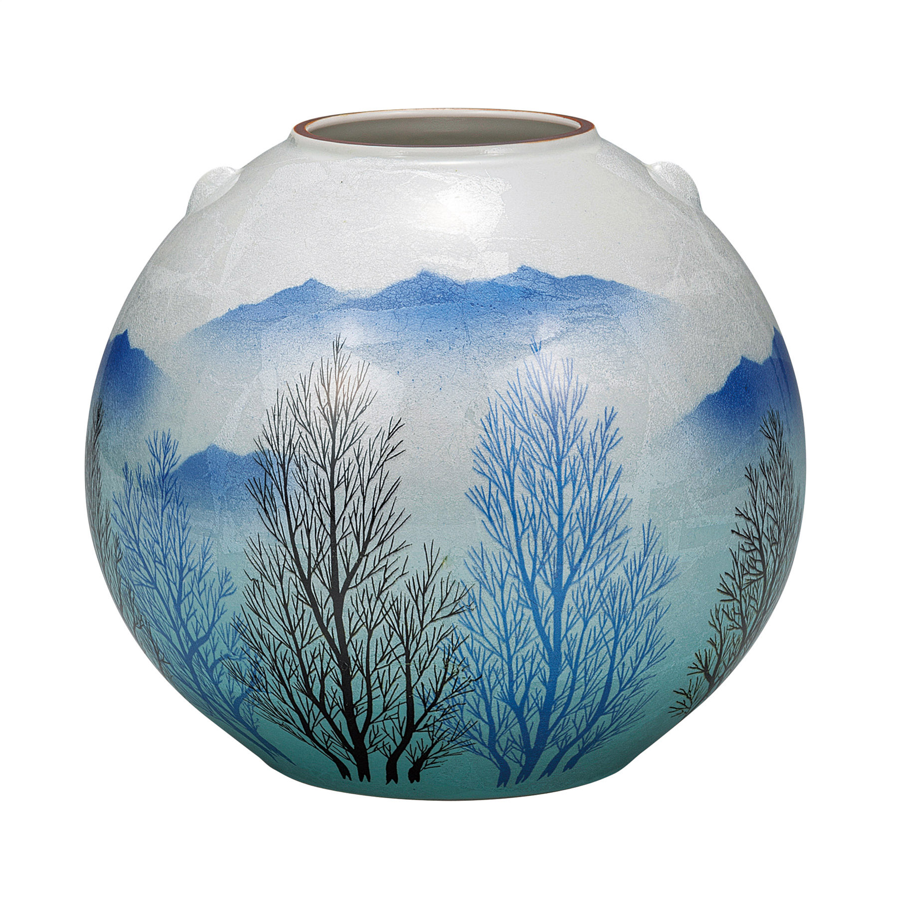 7号花瓶・銀彩木立