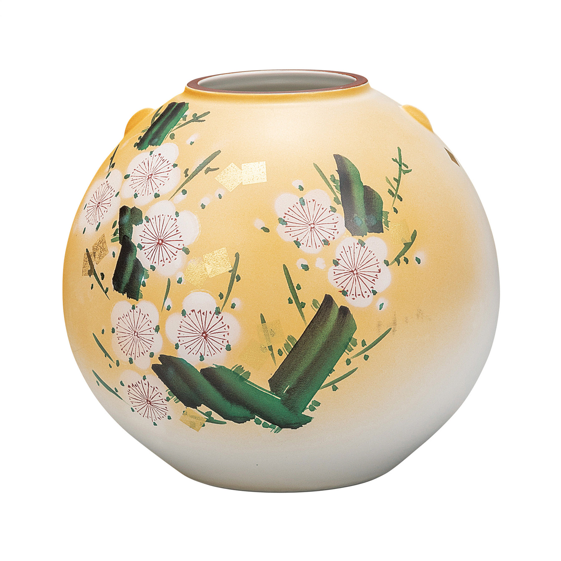 7号花瓶・金箔梅の図