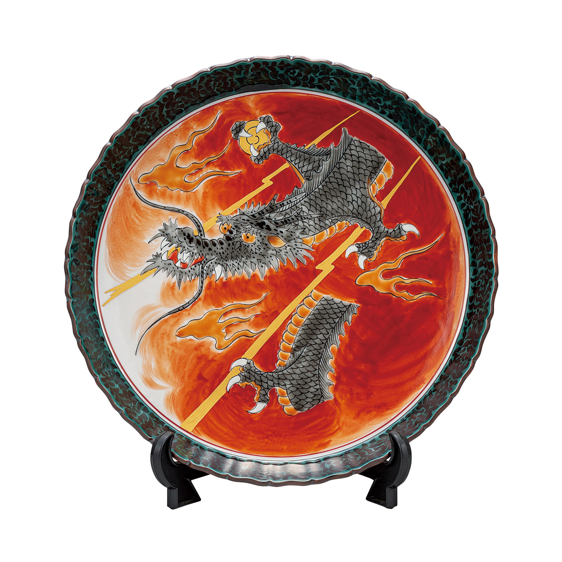 10号飾皿・昇竜（皿立付）