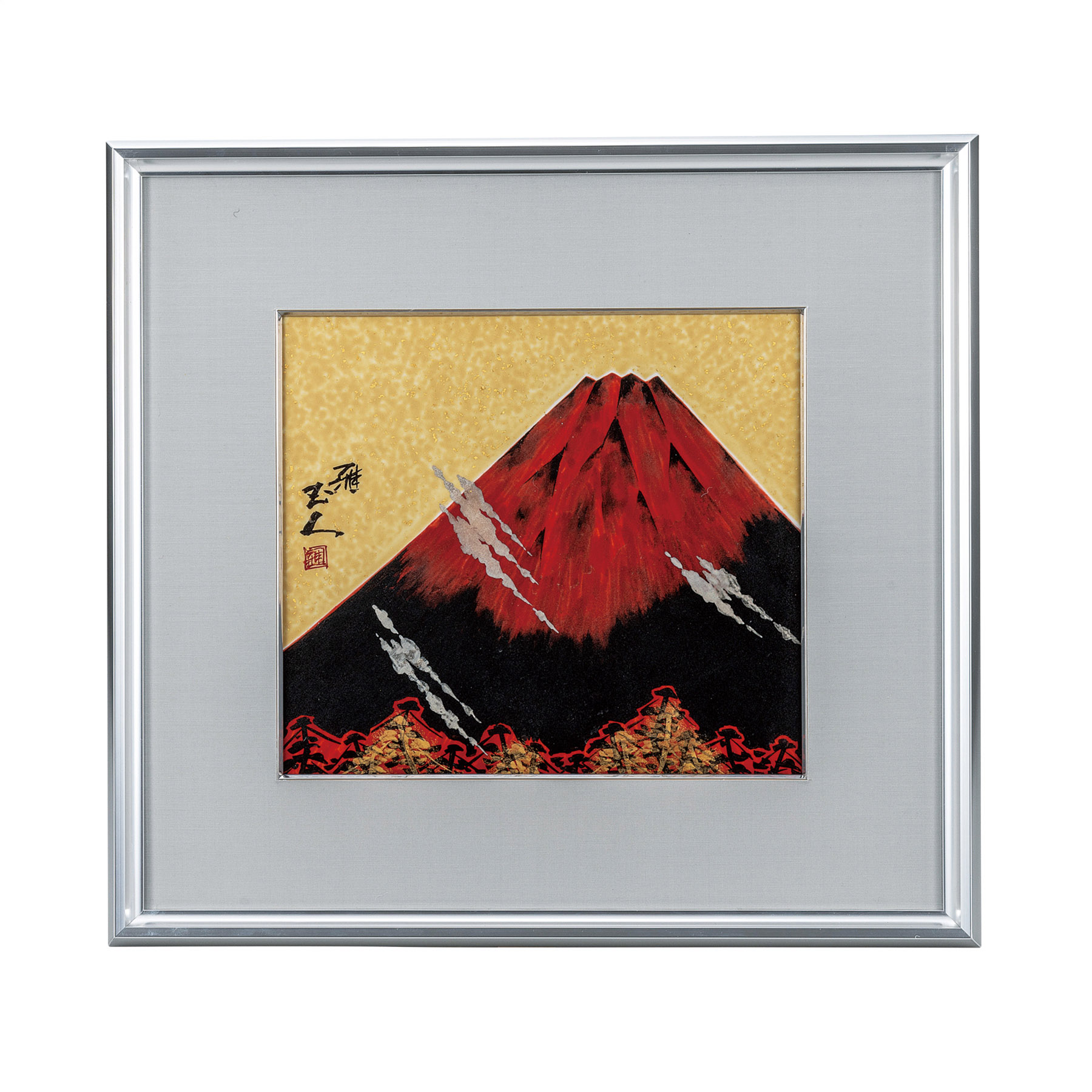 陶額・金彩富士