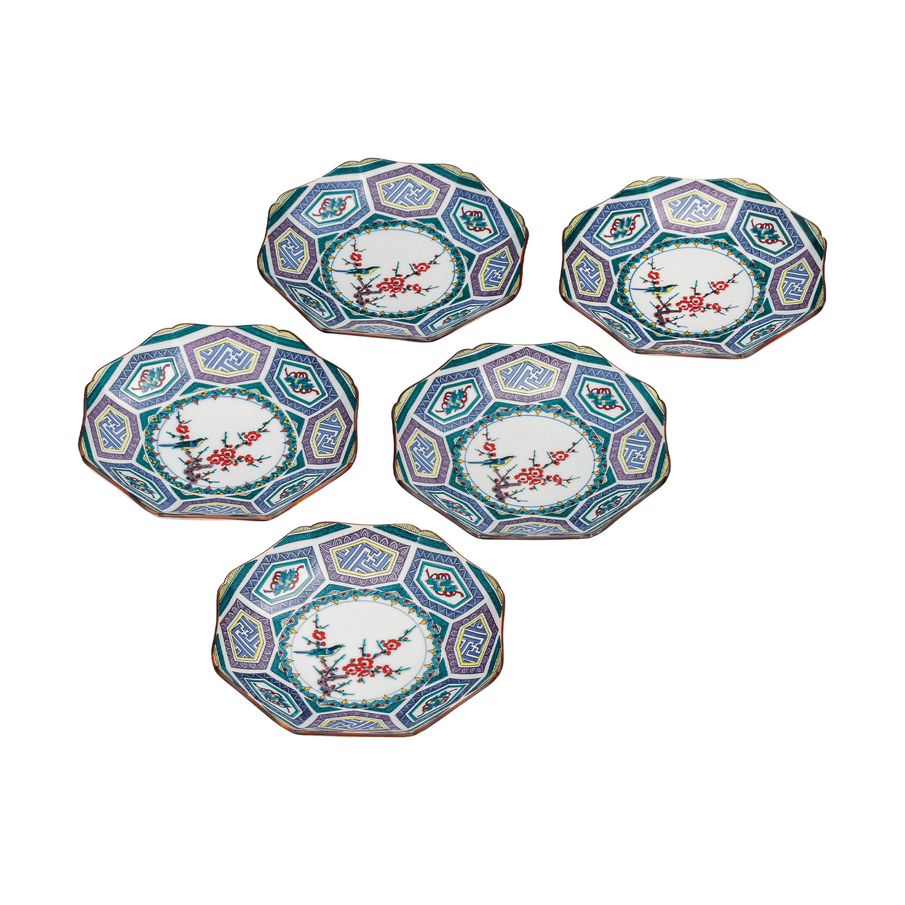 5号皿揃・古九谷風