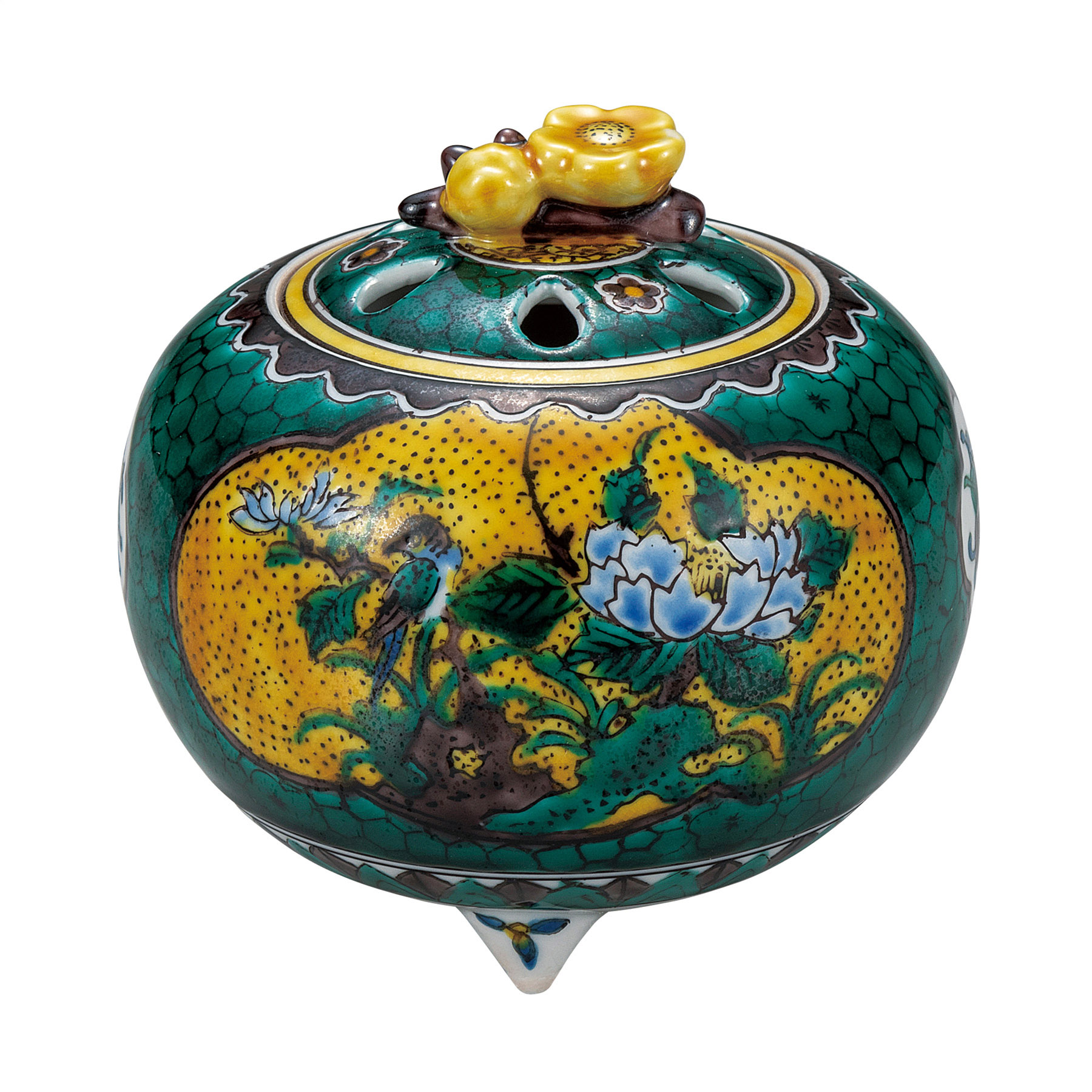 3.5号香炉・古九谷花鳥