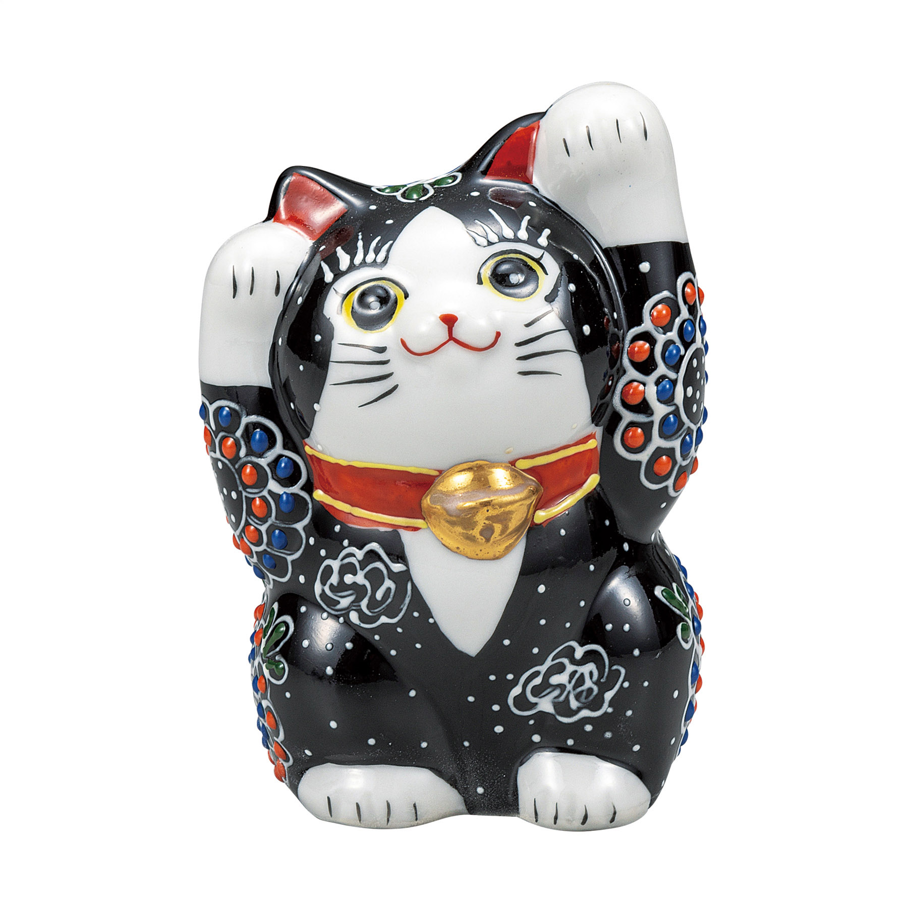 4号両手招き猫・黒盛