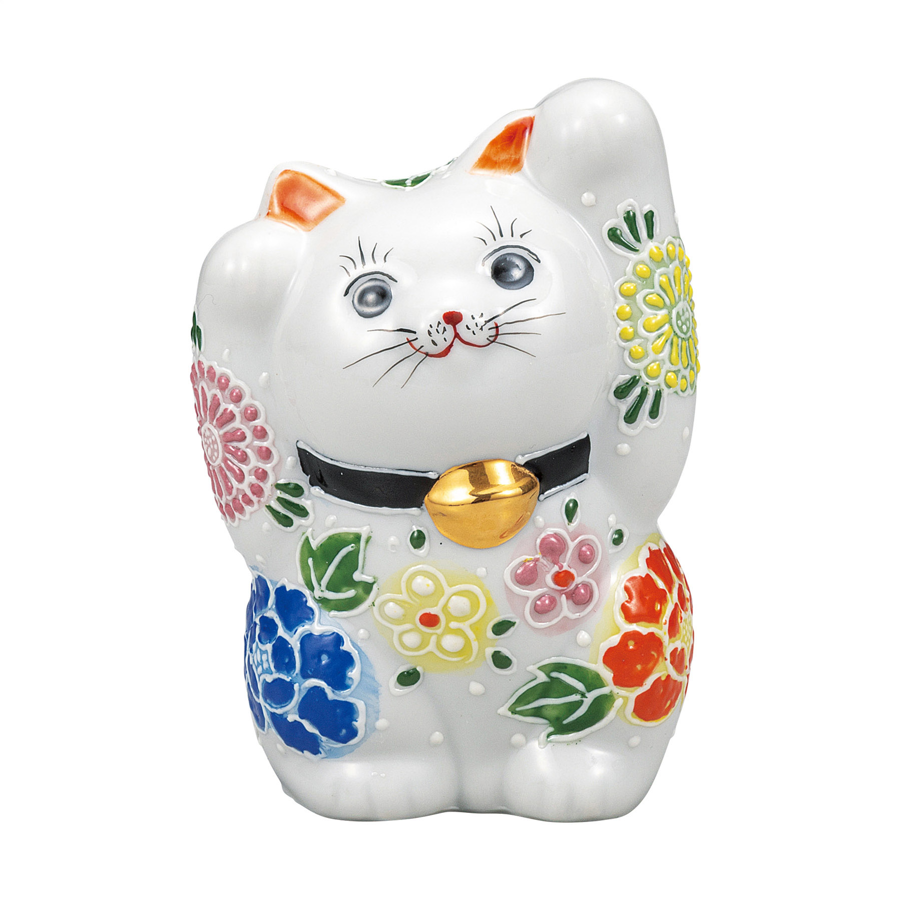 4号両手招き猫・花の舞