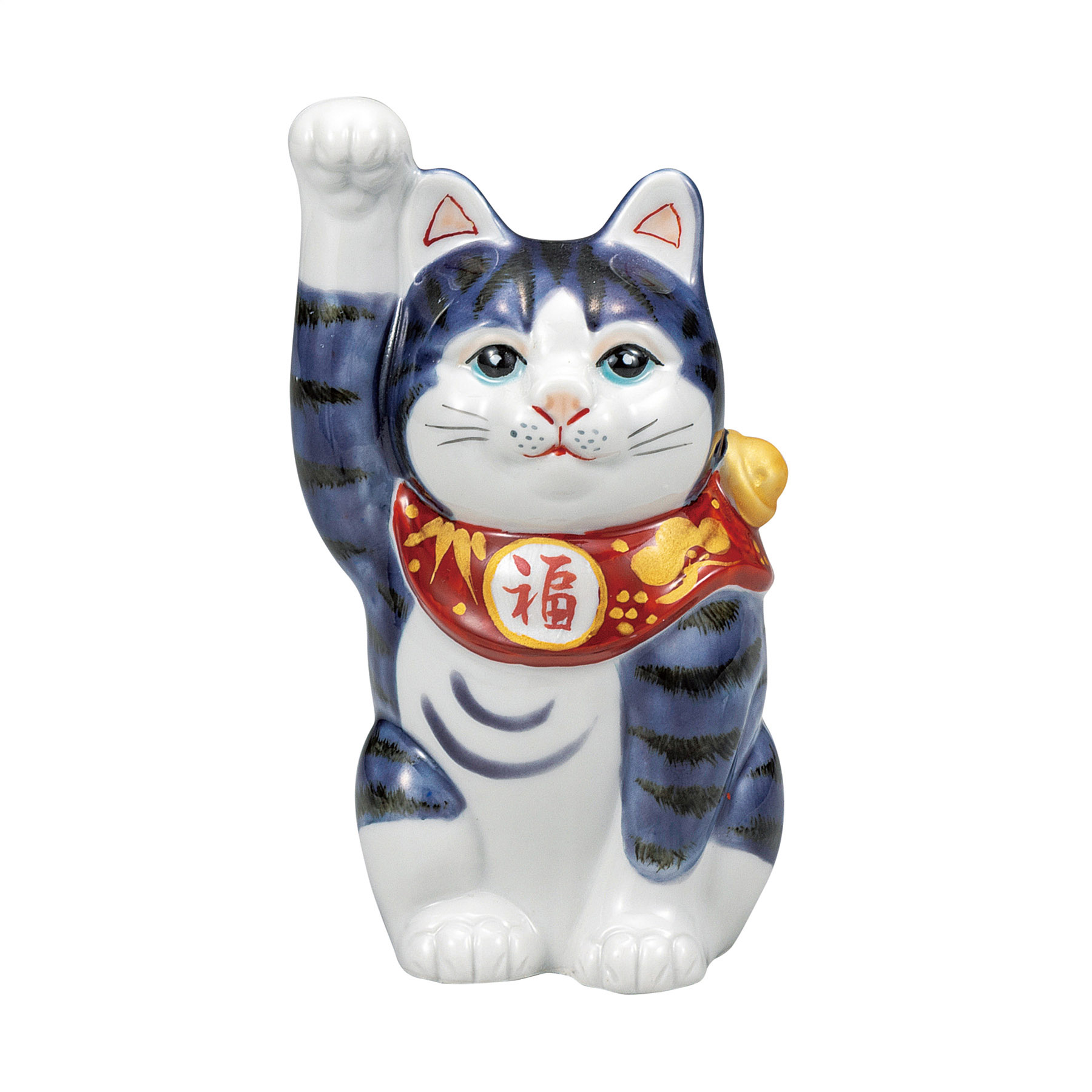 4号招き猫・紫釉彩