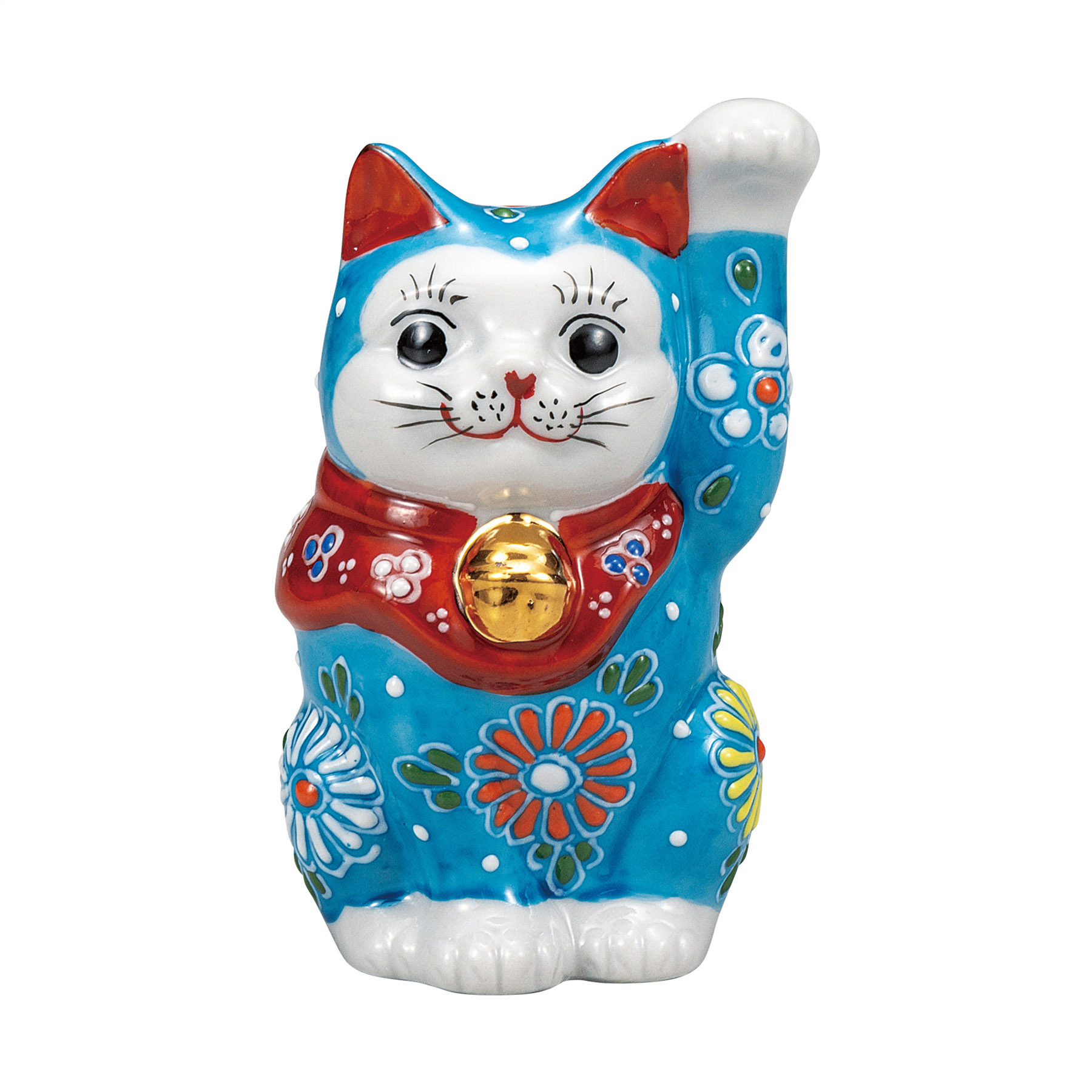 2.8号招き猫・淡青盛