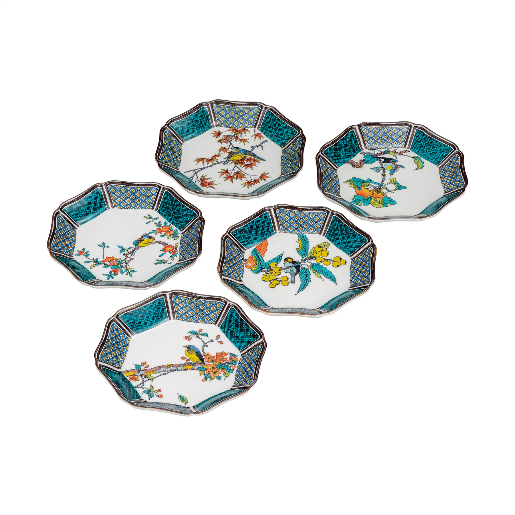 6.5皿揃・花鳥絵変り