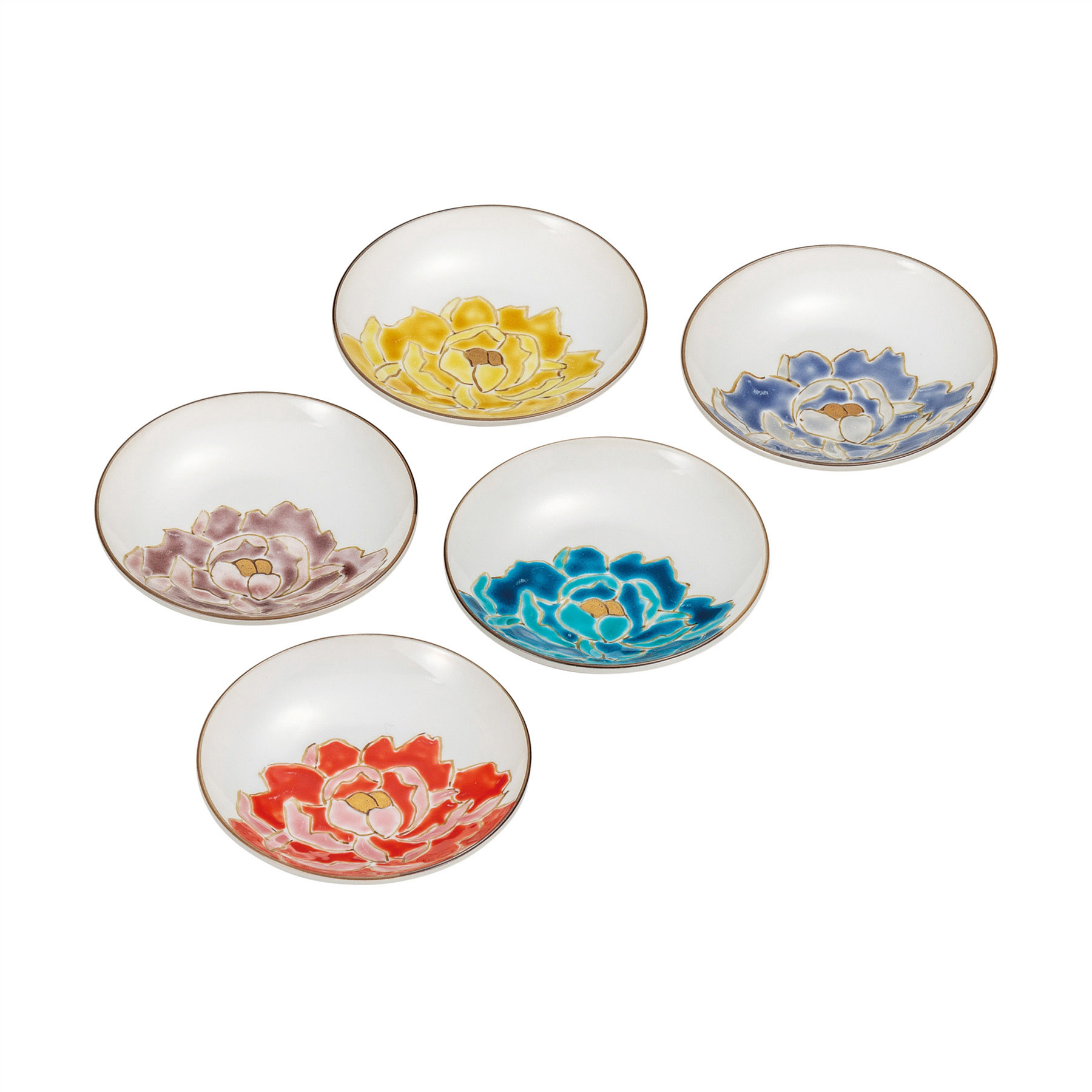 3.2号皿揃・牡丹