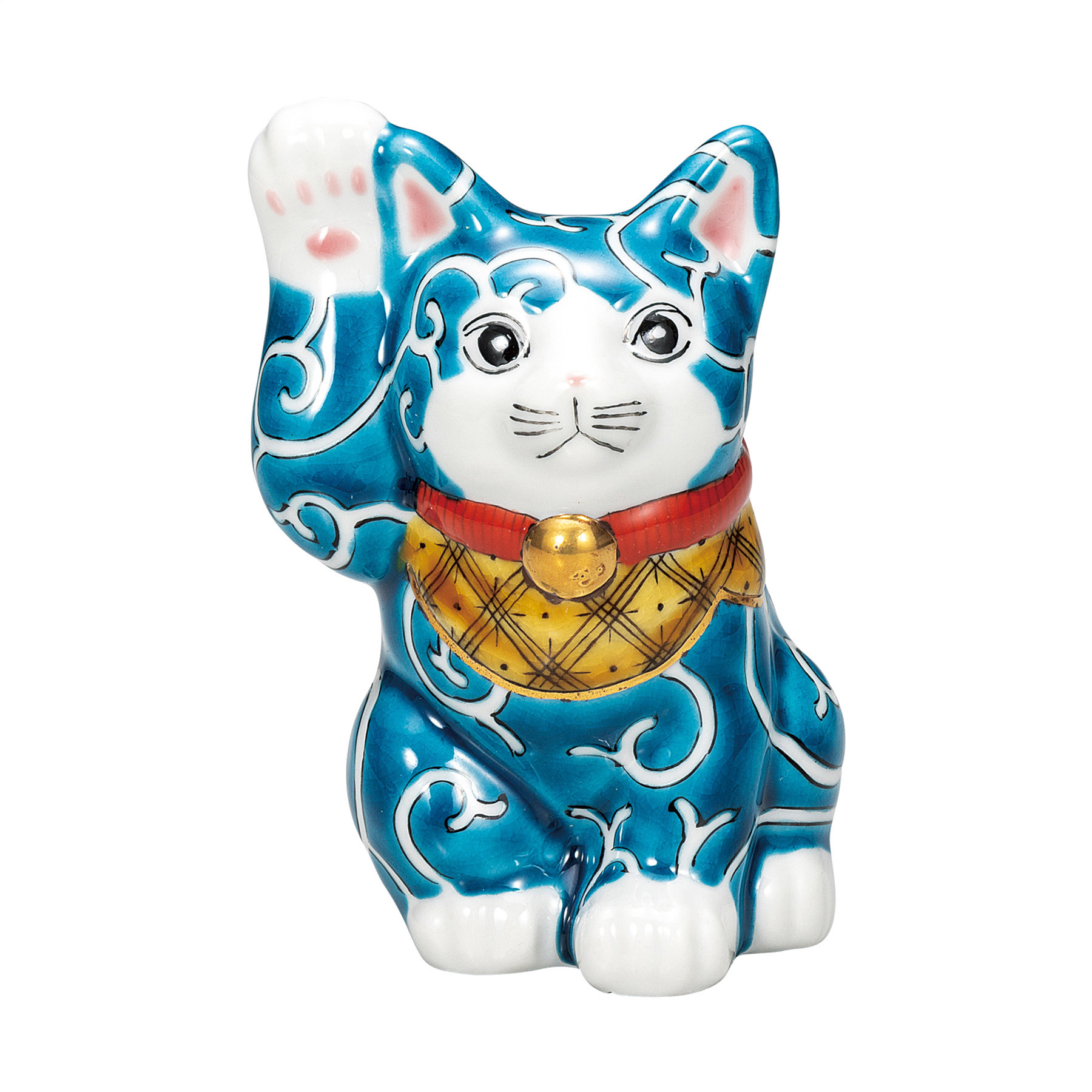 4号招き猫・色絵唐草