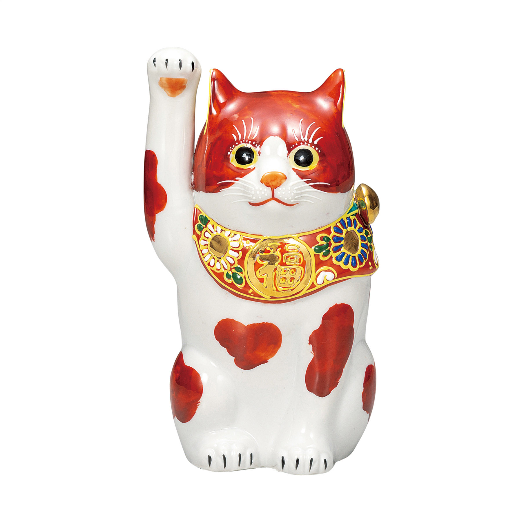 6号招き猫・赤ブチ