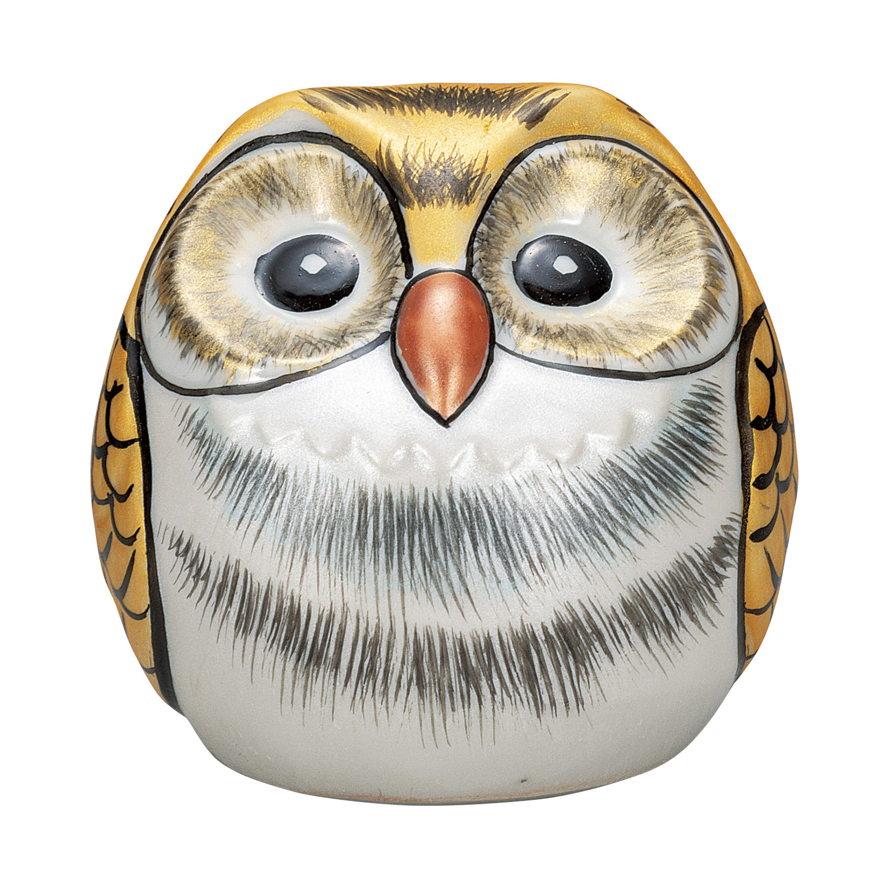 2.2号ふくろう・金釉彩