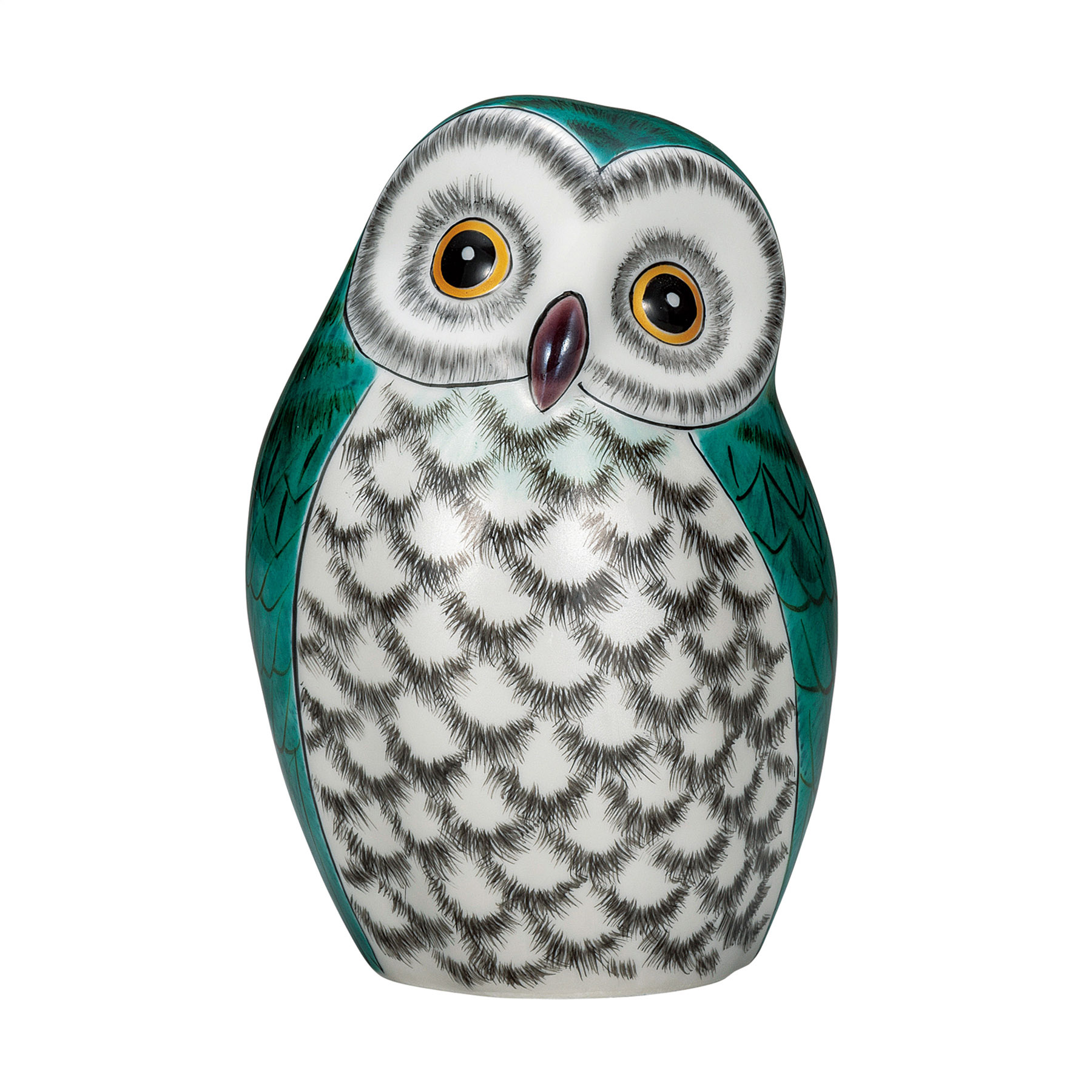 6号ふくろう・緑釉彩