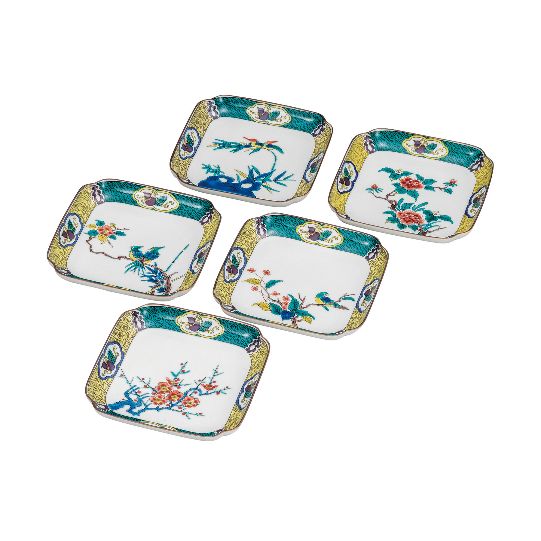 5号皿揃・古九谷絵変り