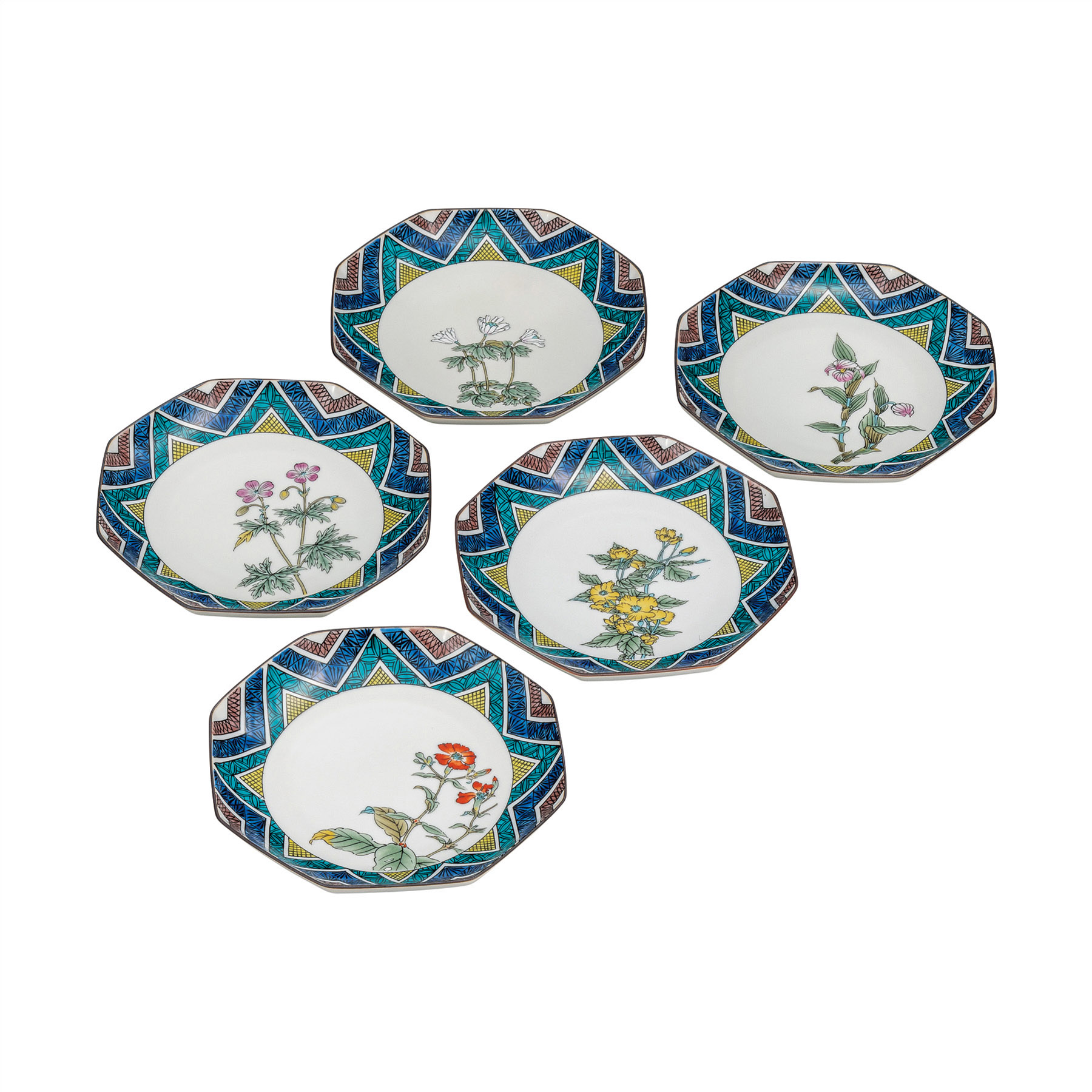 6号皿揃・山野草