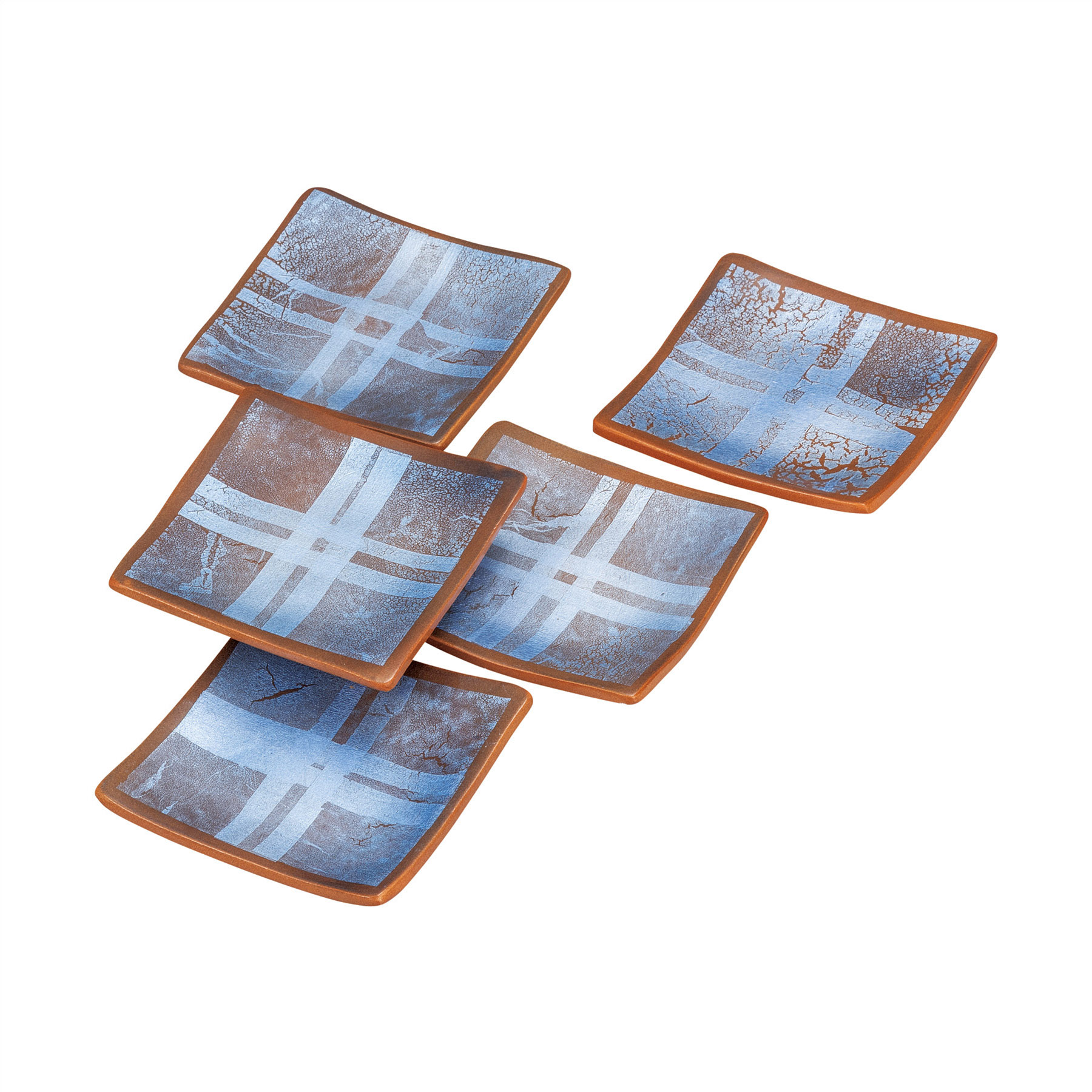 4.2号皿揃・銀彩