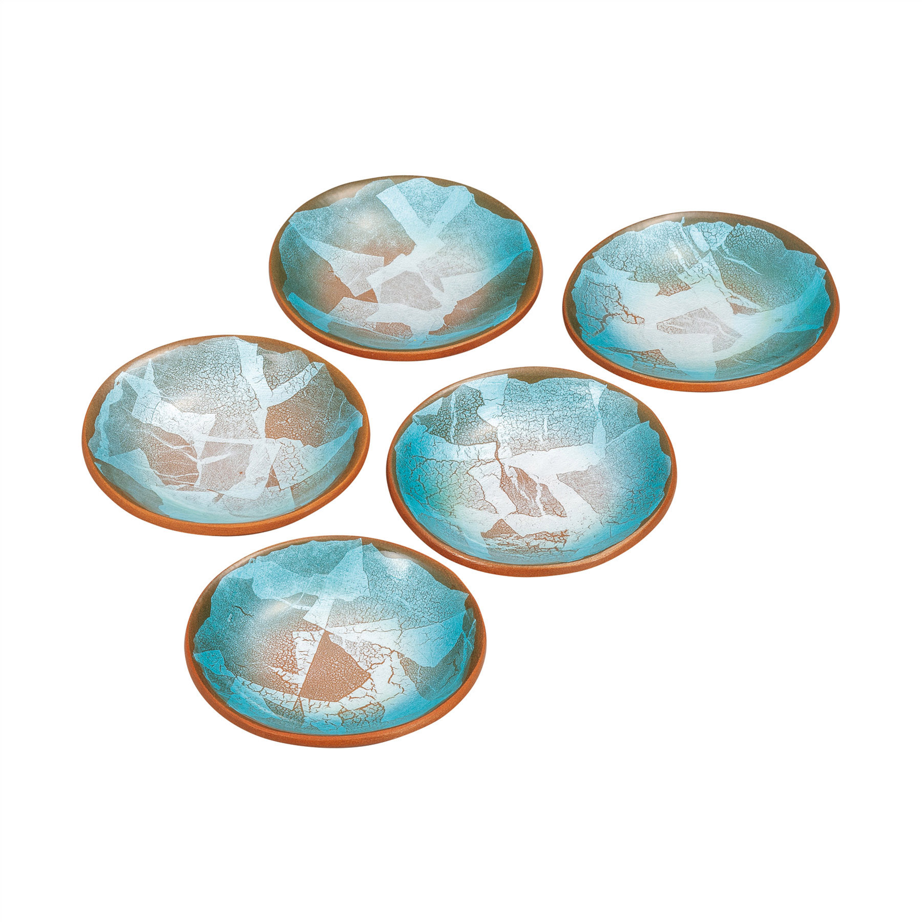 4.8号皿揃・銀彩