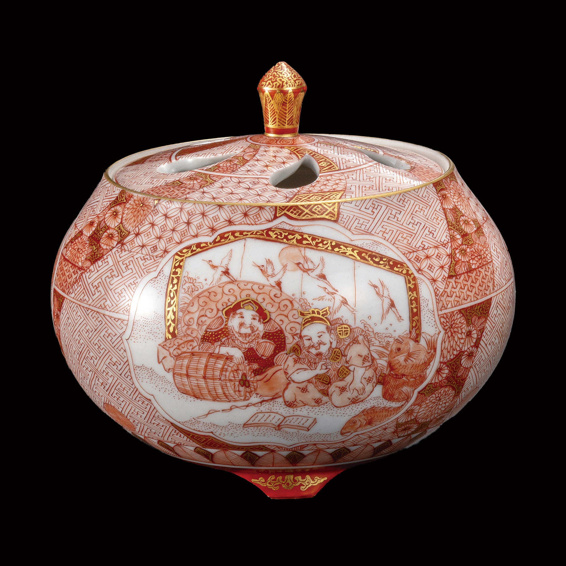 3.6号香炉・赤絵三つ間取り