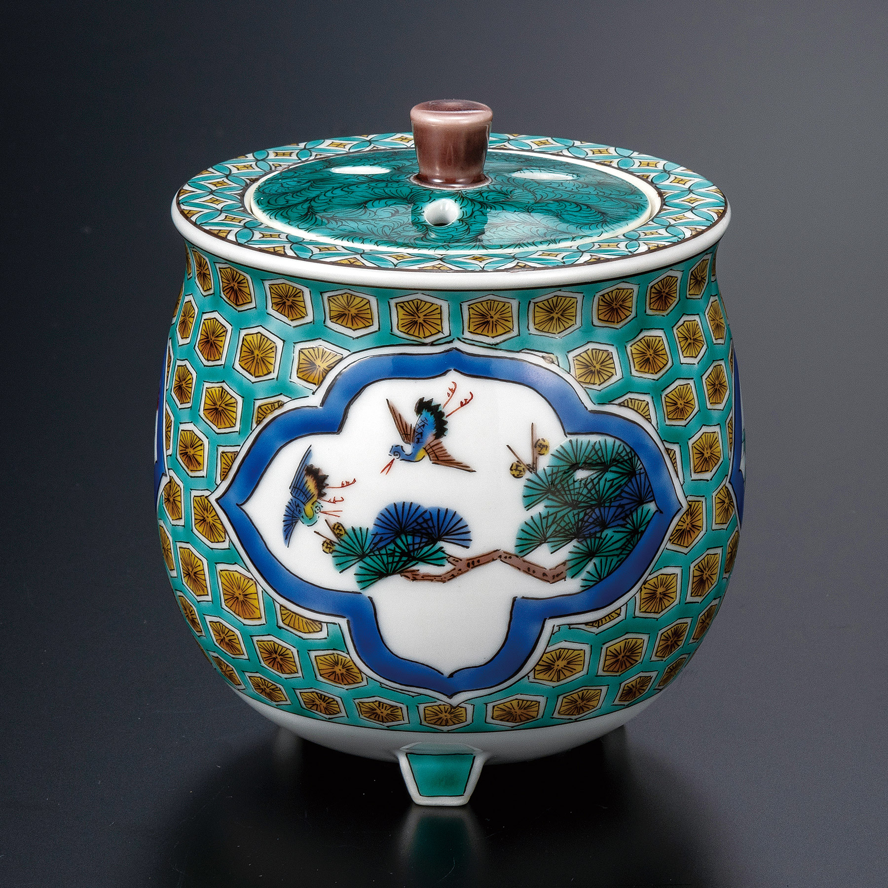 3.2号香炉・亀甲小紋松竹梅