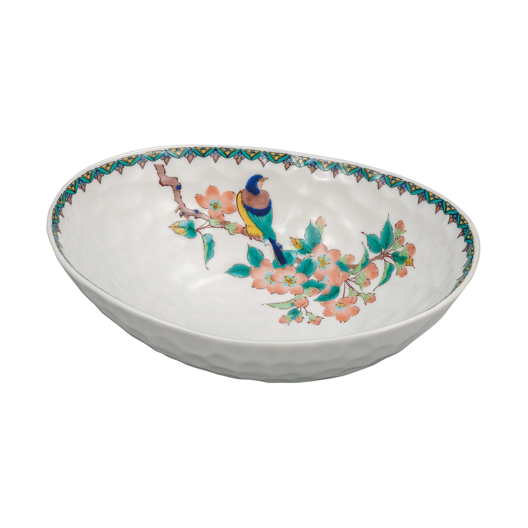 6号たまご鉢・色絵花鳥