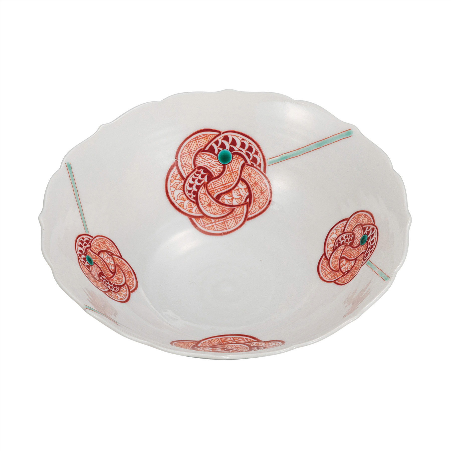 5.5号鉢・赤絵水引