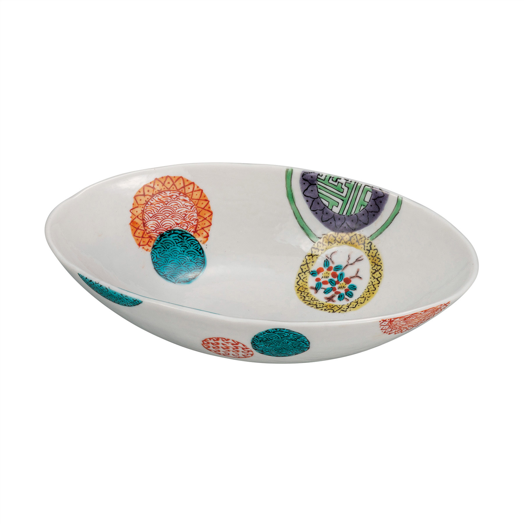 7号鉢・色絵丸紋