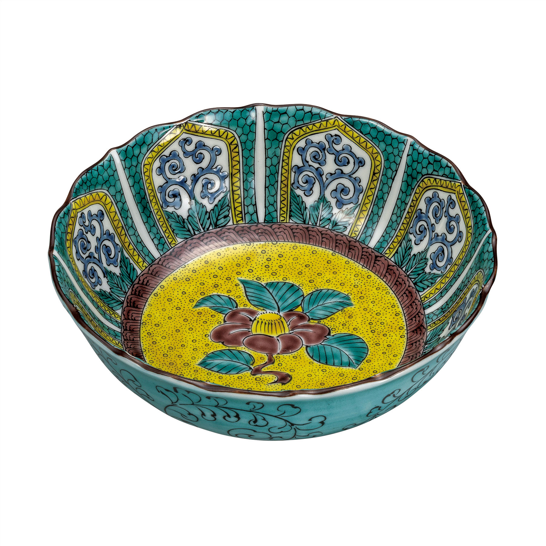 6号鉢・吉田屋山茶花