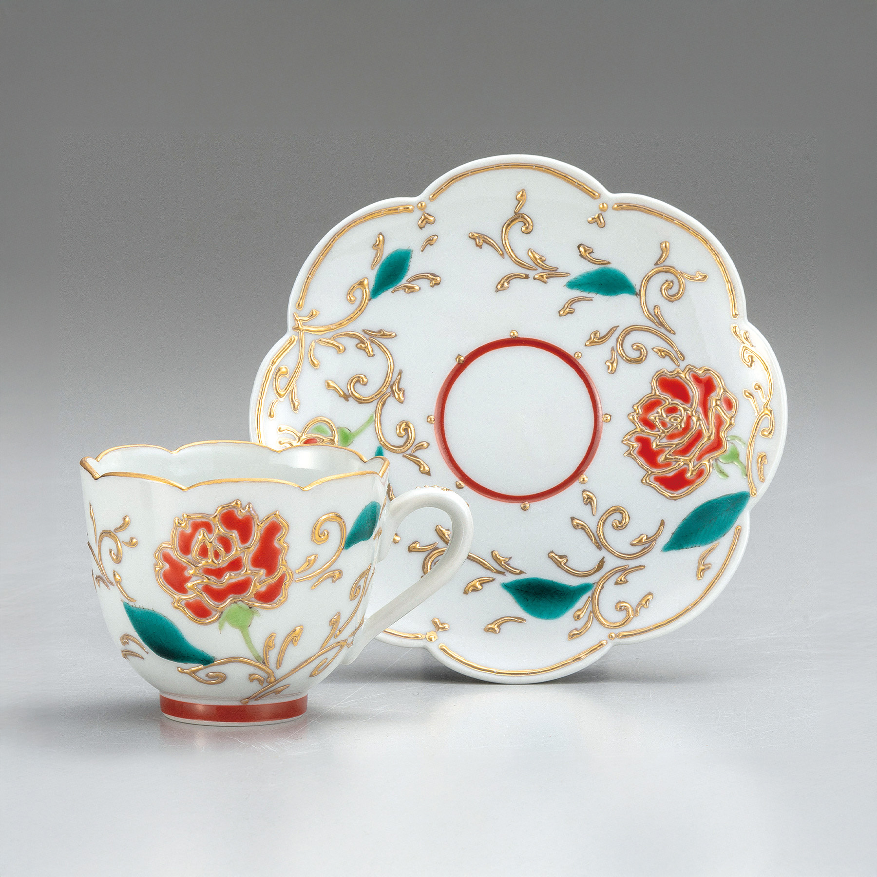 珈琲カップ＆ソーサー・花結（はなむすび）