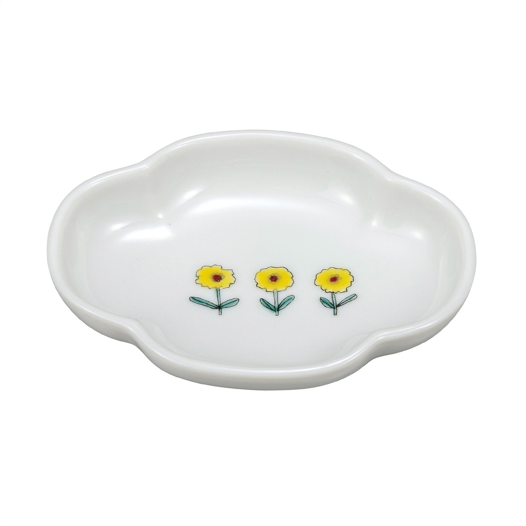 3.4号豆皿・小花　黄