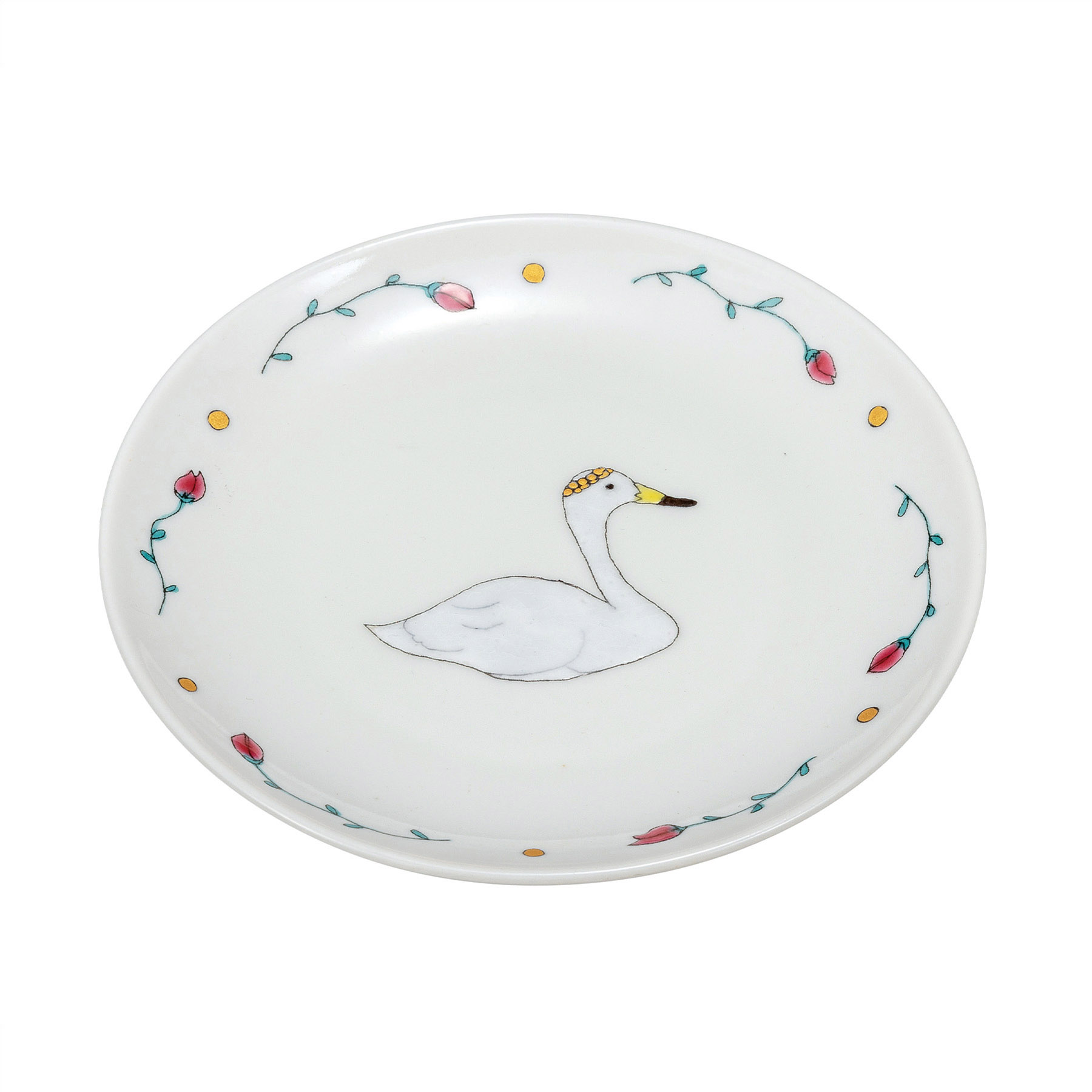 5号皿・白鳥　ティアラ