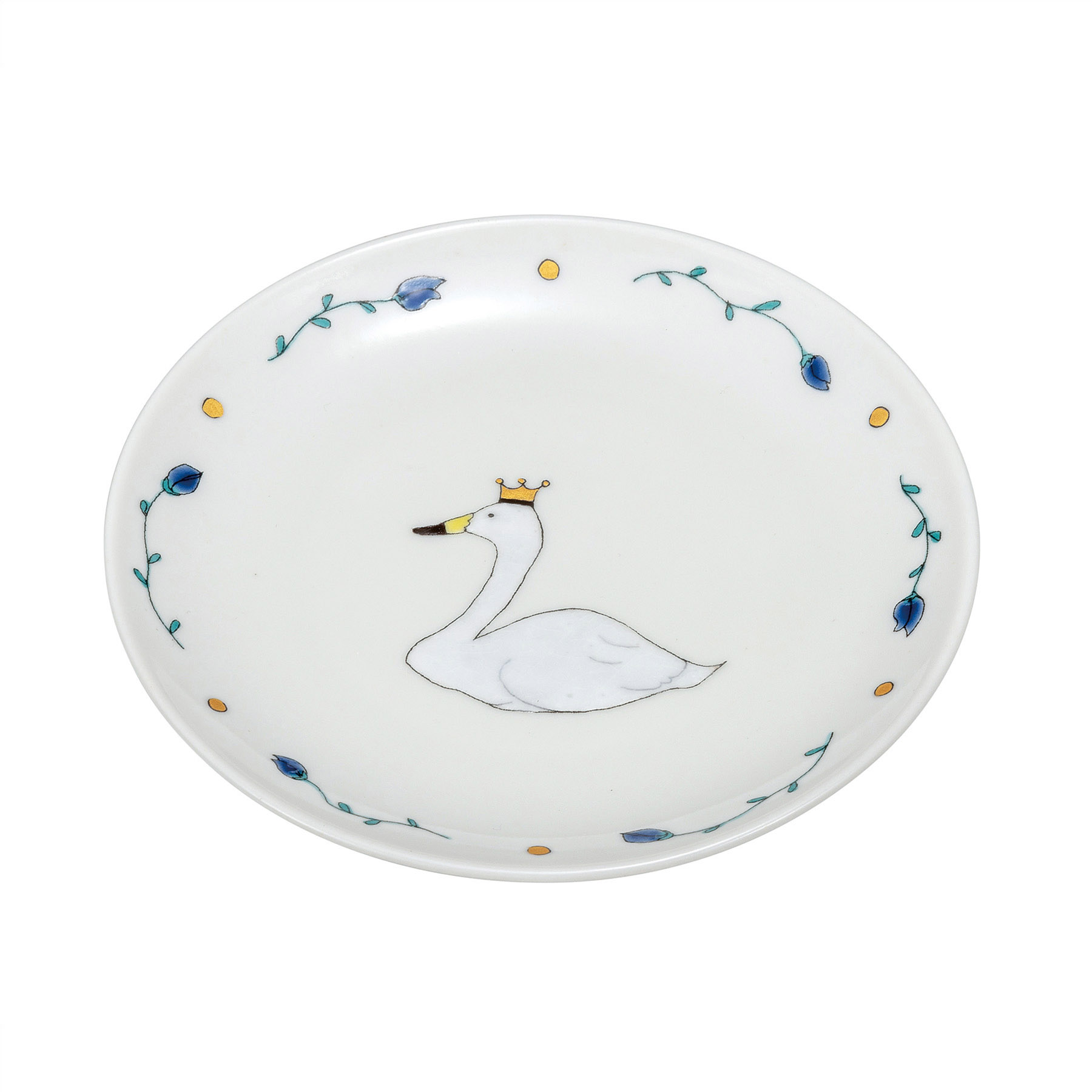 5号皿・白鳥　クラウン