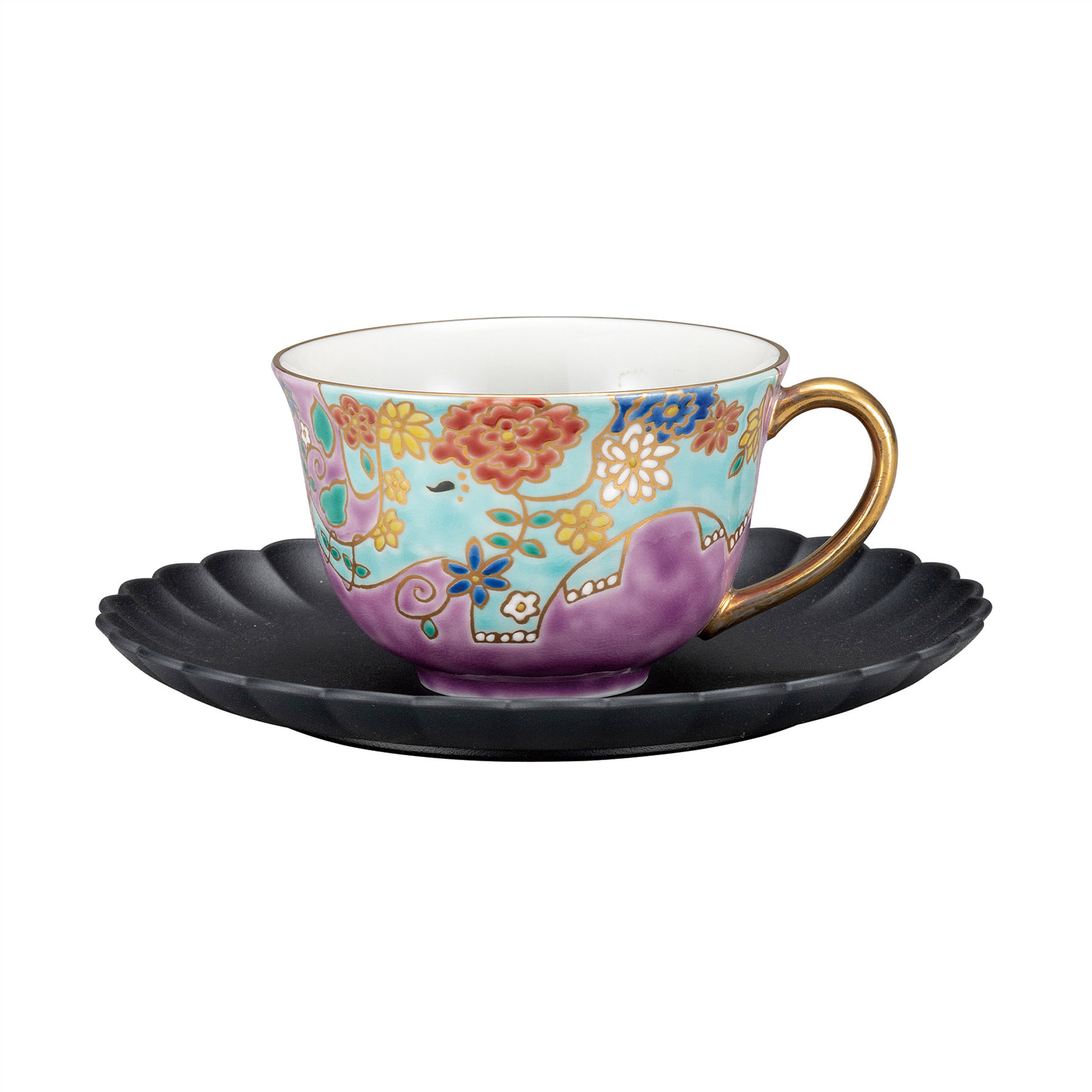 カップ＆ソーサー・碧象（ソーサー山中漆器）