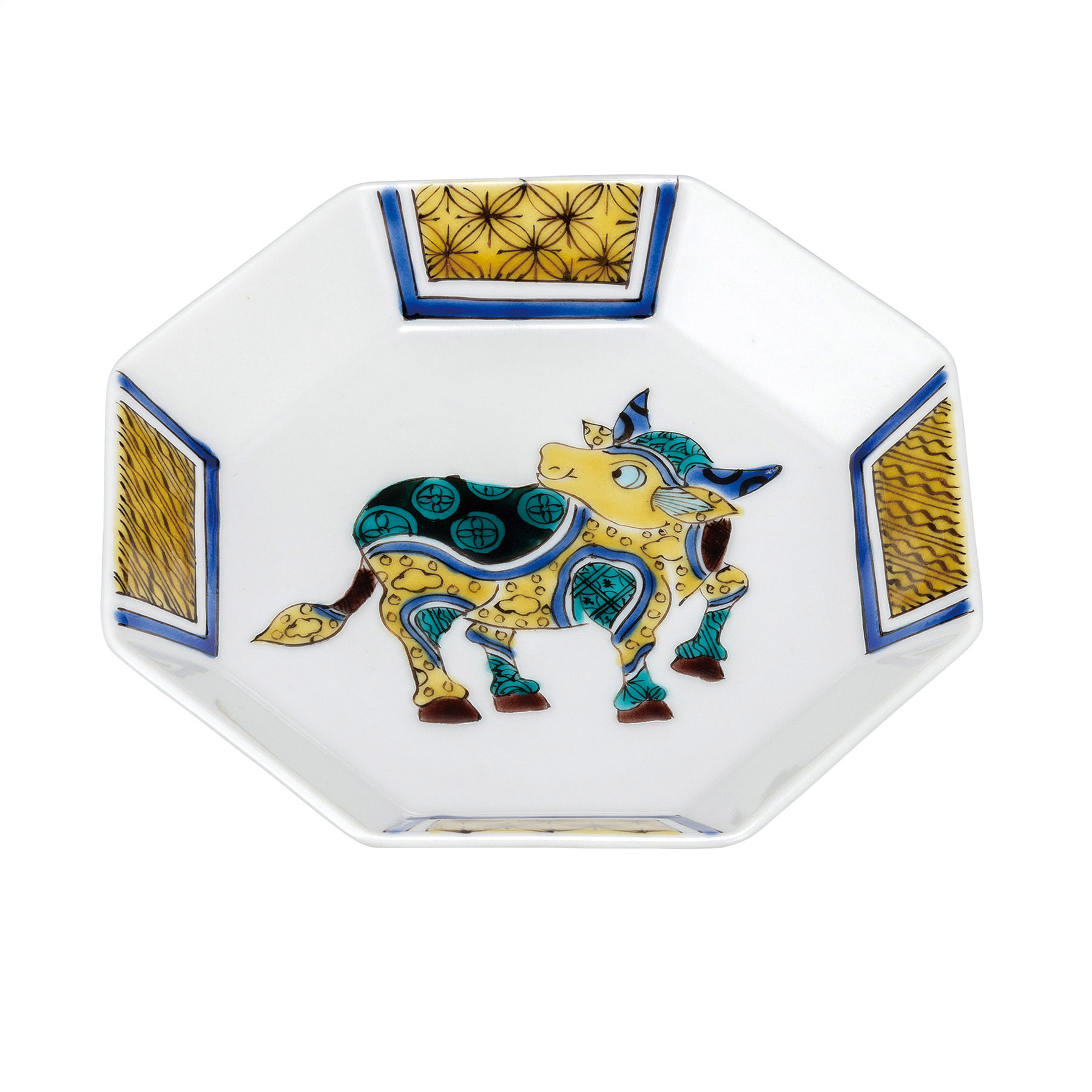 5号8角皿・十二支 丑