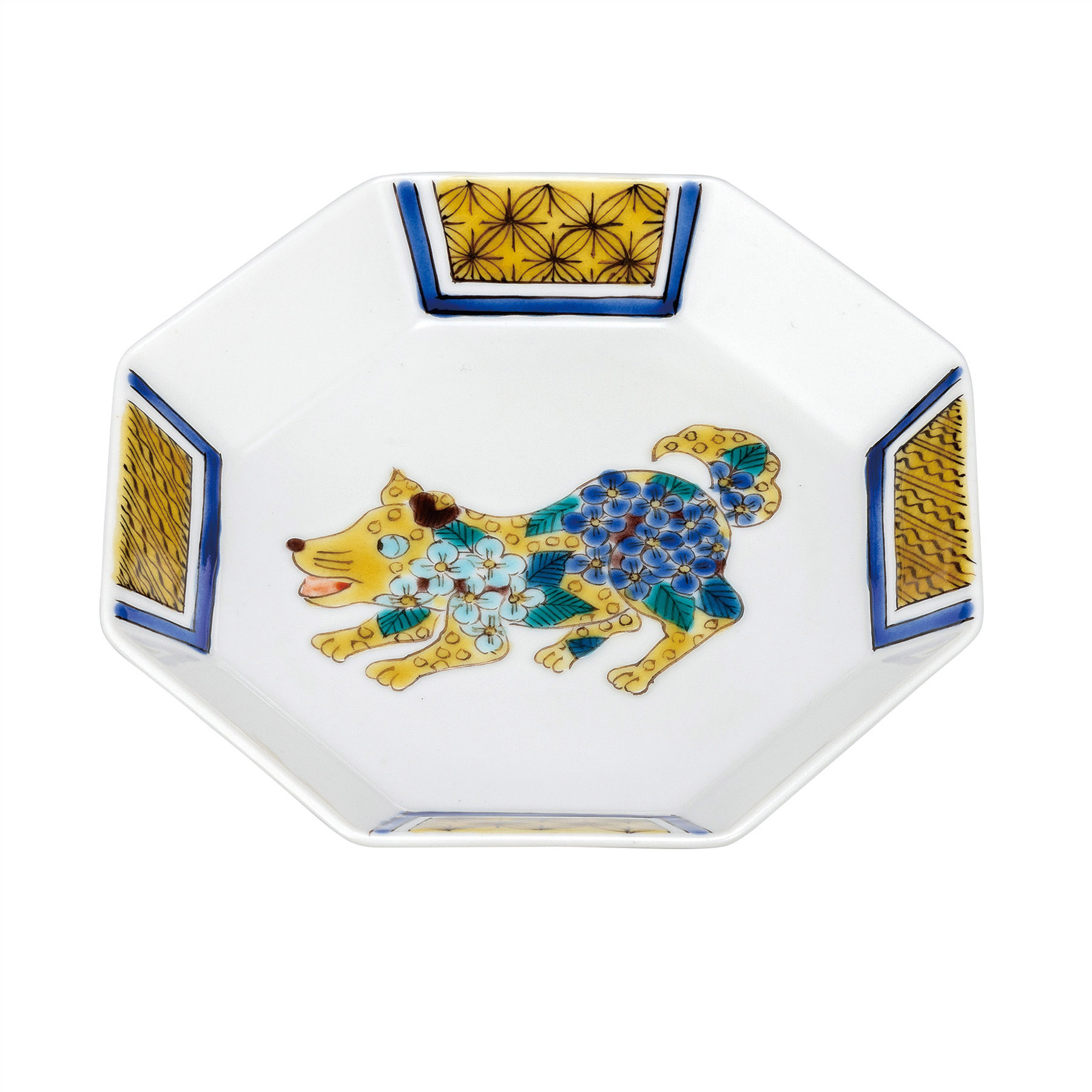 5号8角皿・十二支 戌