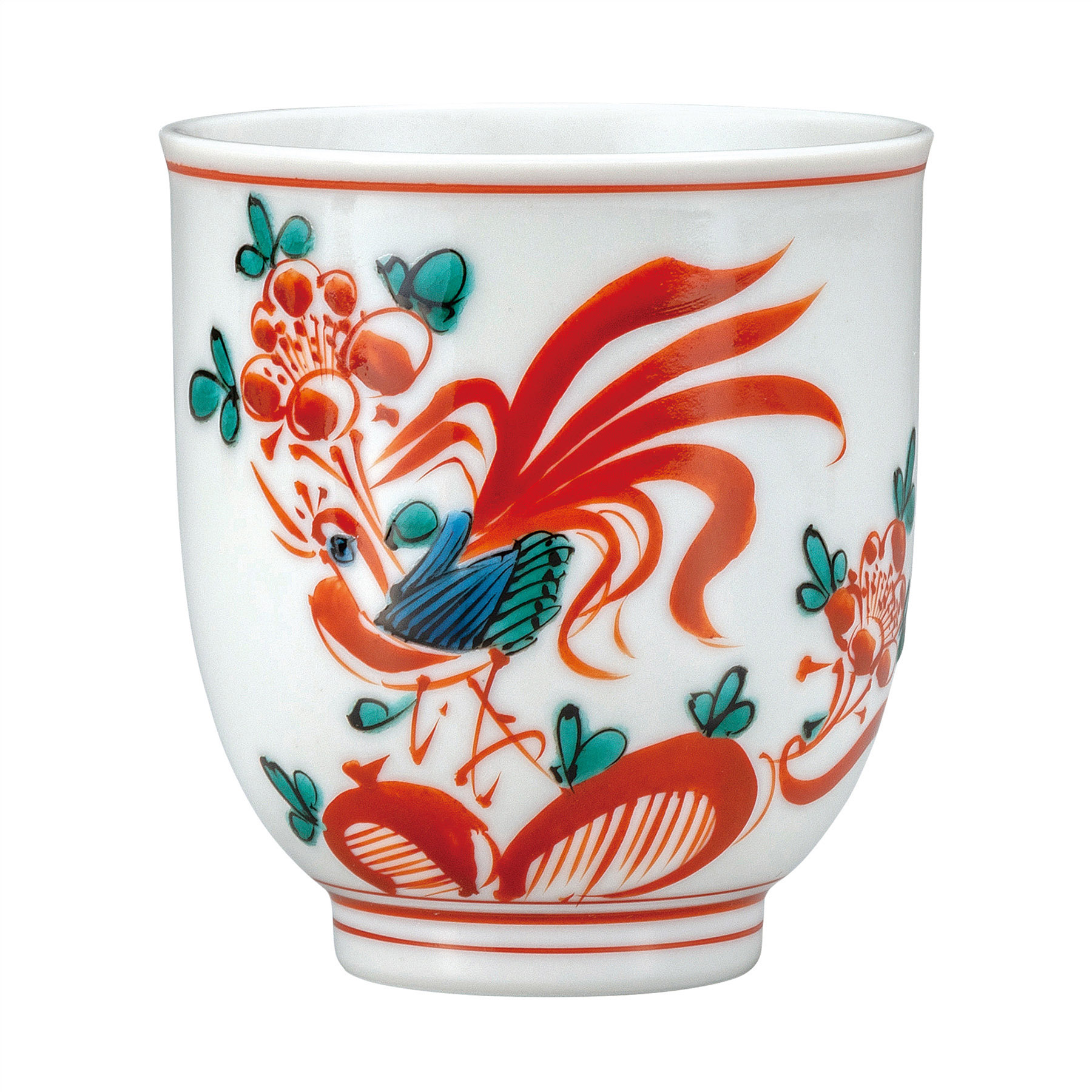 湯呑大・呉須赤絵