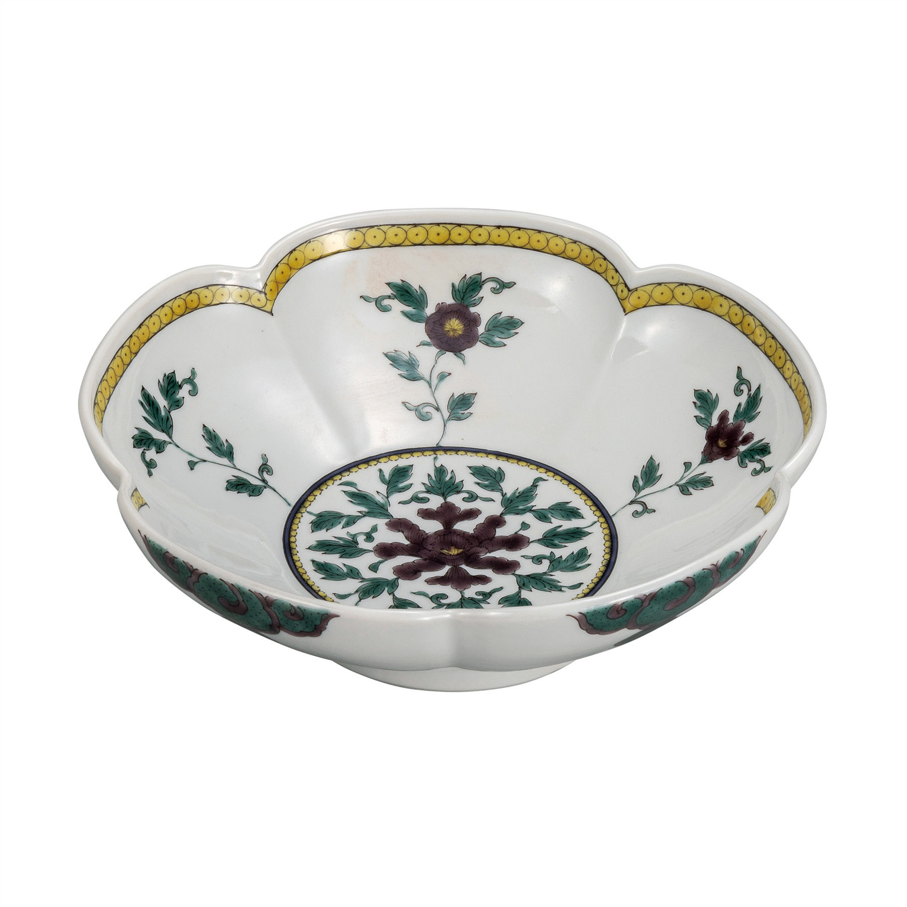 7号鉢・色絵牡丹図