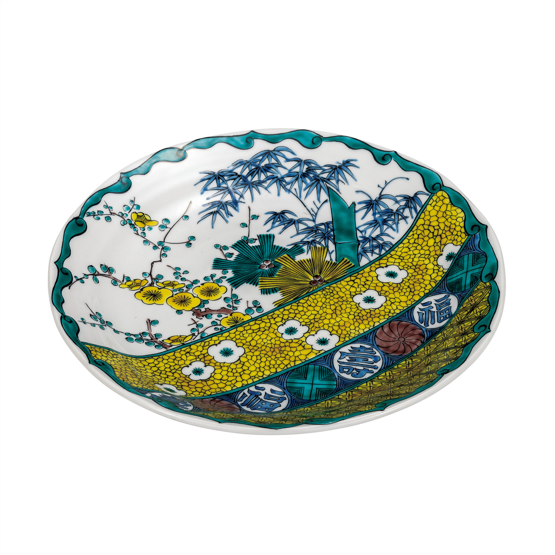 9号盛皿・古九谷風