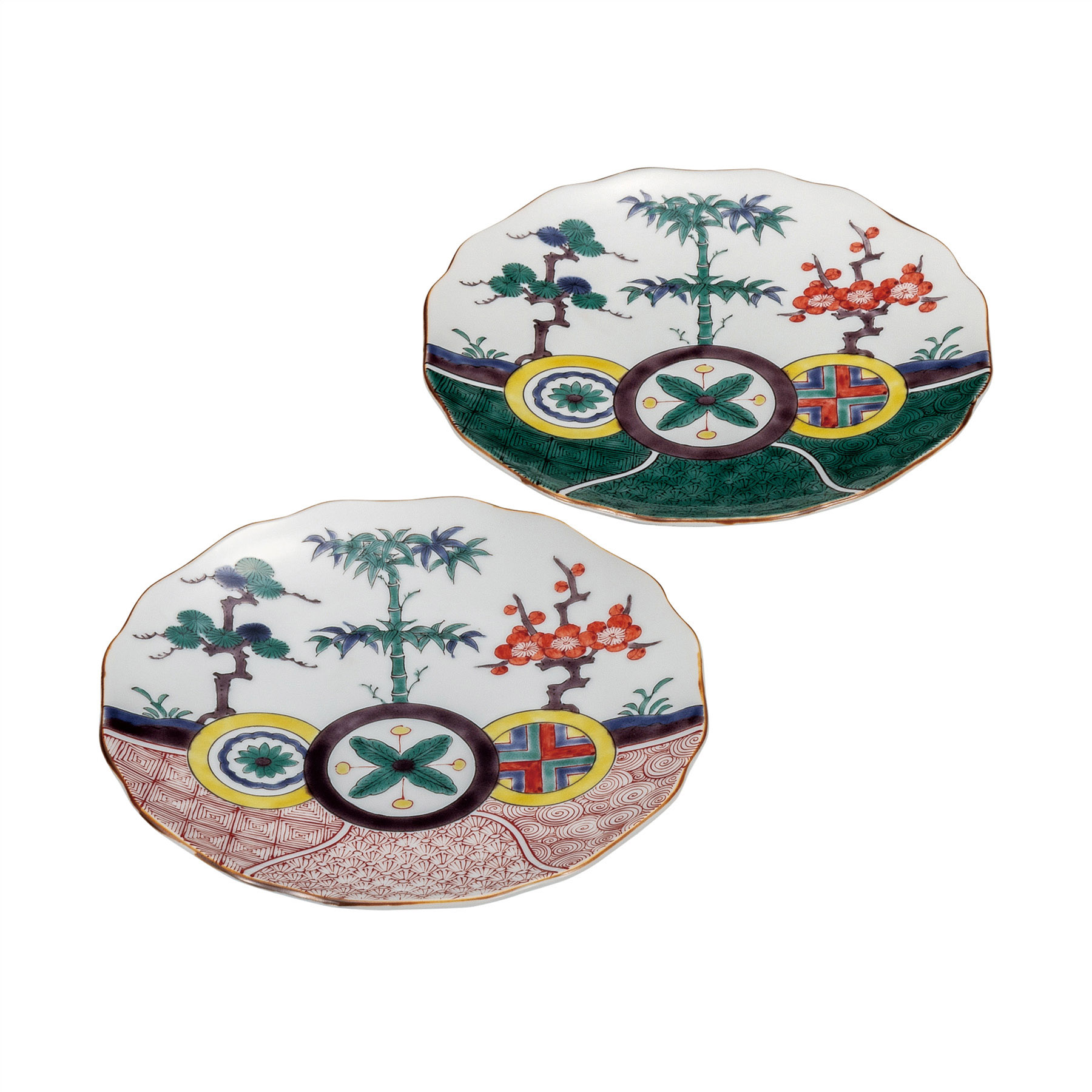 6号組皿・割取松竹梅