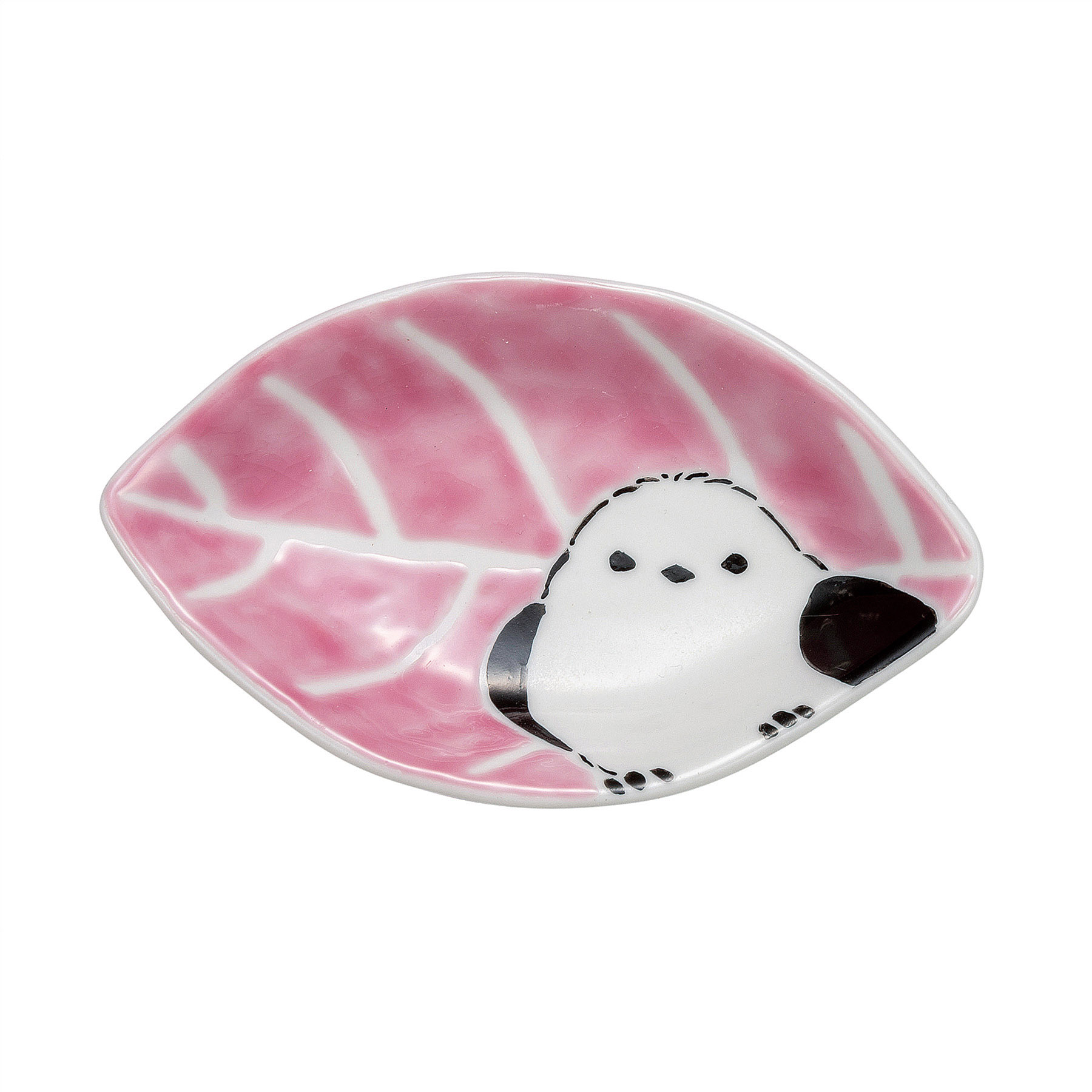 3.8号皿・シマエナガ　ピンク