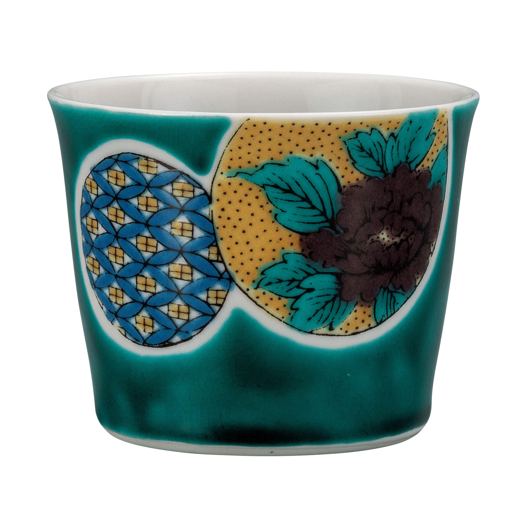 そば猪口・グリーン丸紋