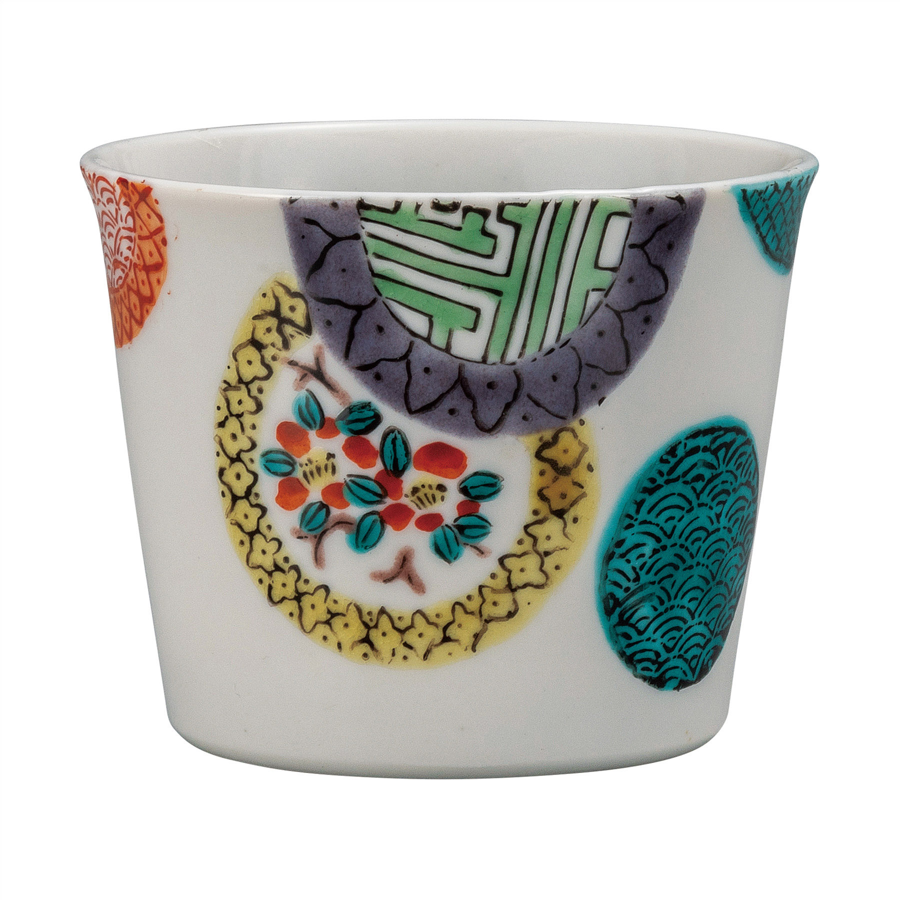 そば猪口・色絵丸紋