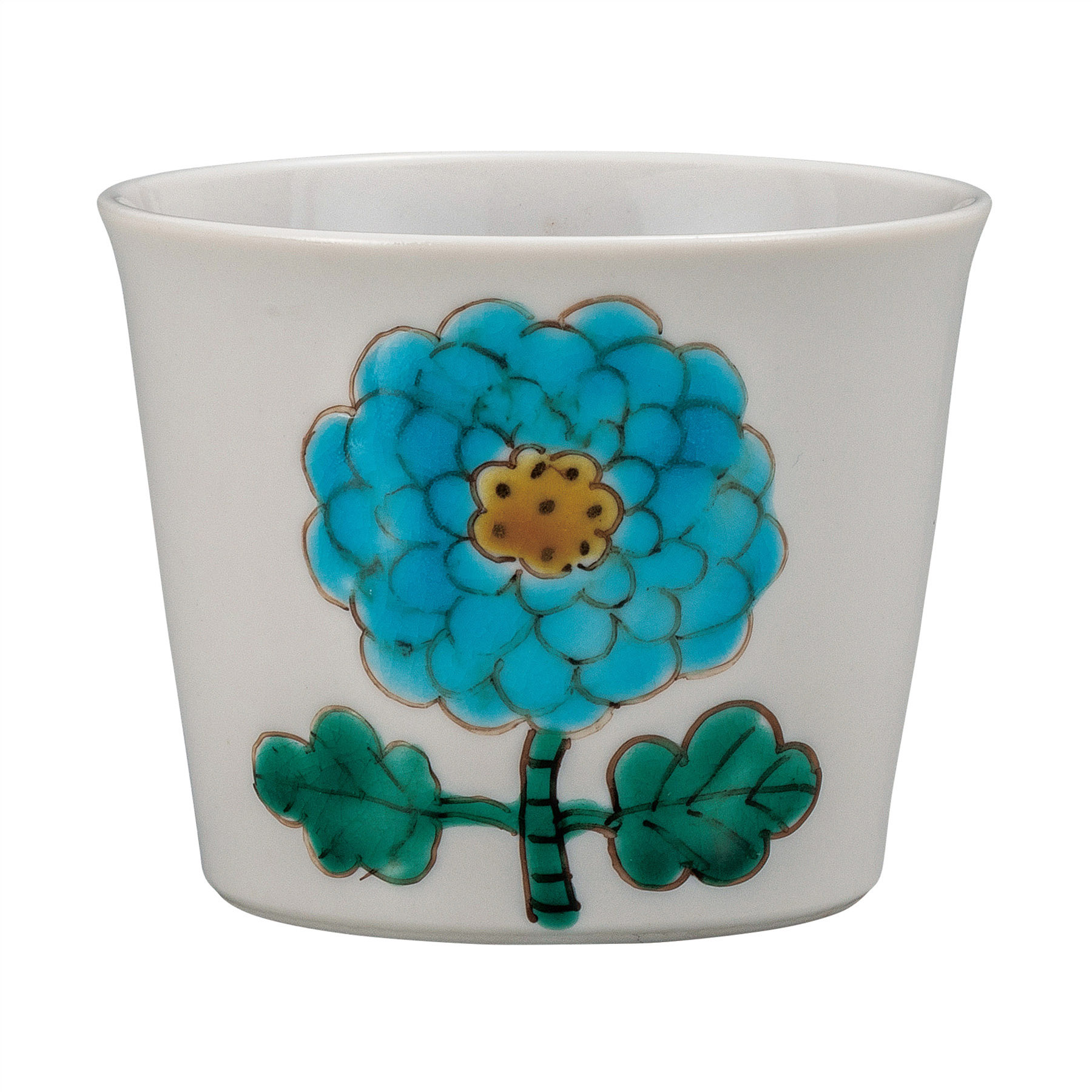 そば猪口・花紋水色