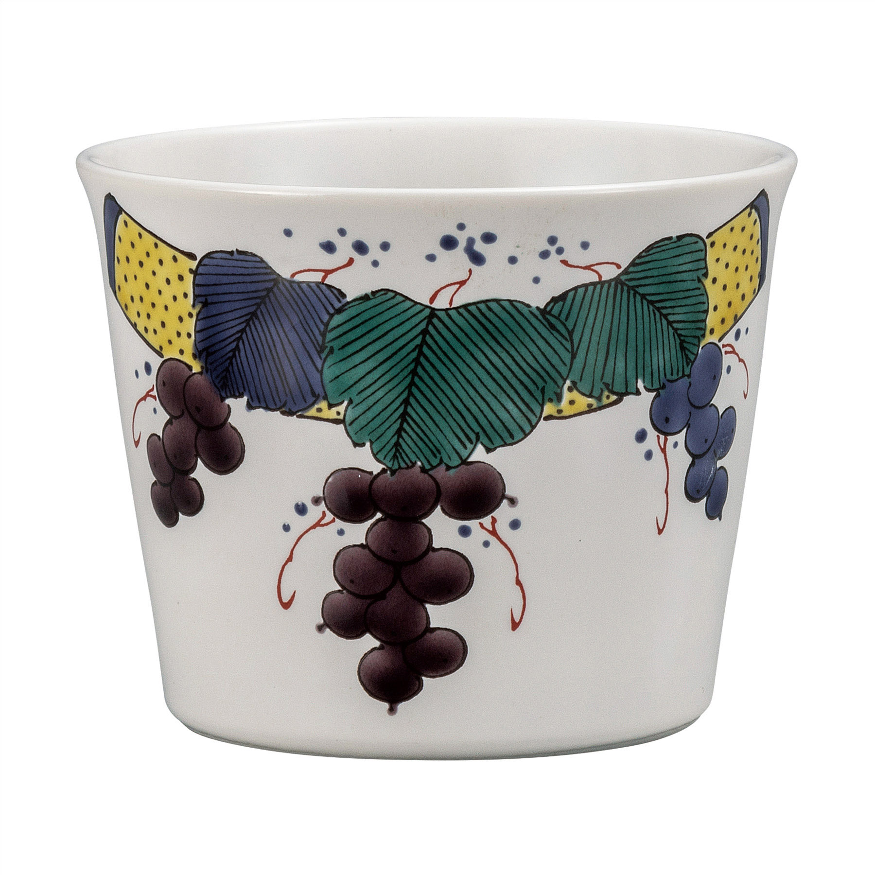 そば猪口・色絵ぶどう文
