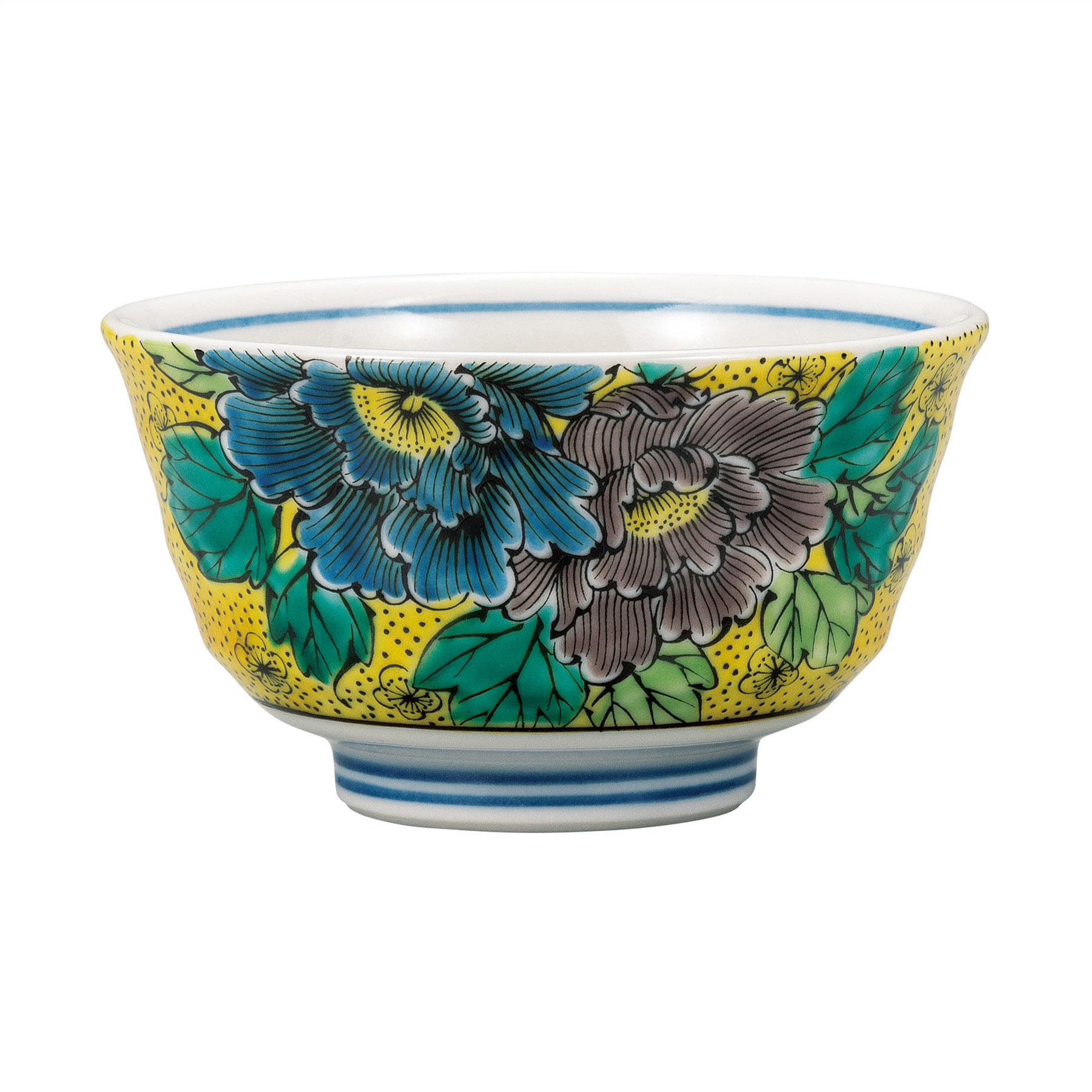 小さい飯碗・吉田屋牡丹