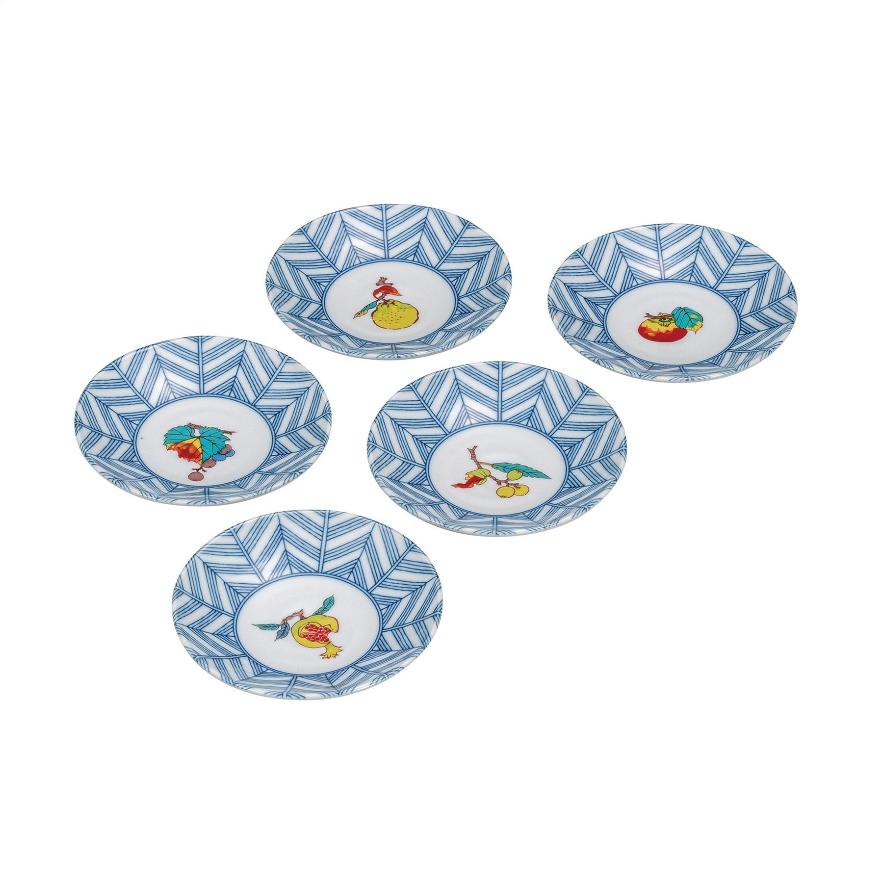 4号皿揃・果実文