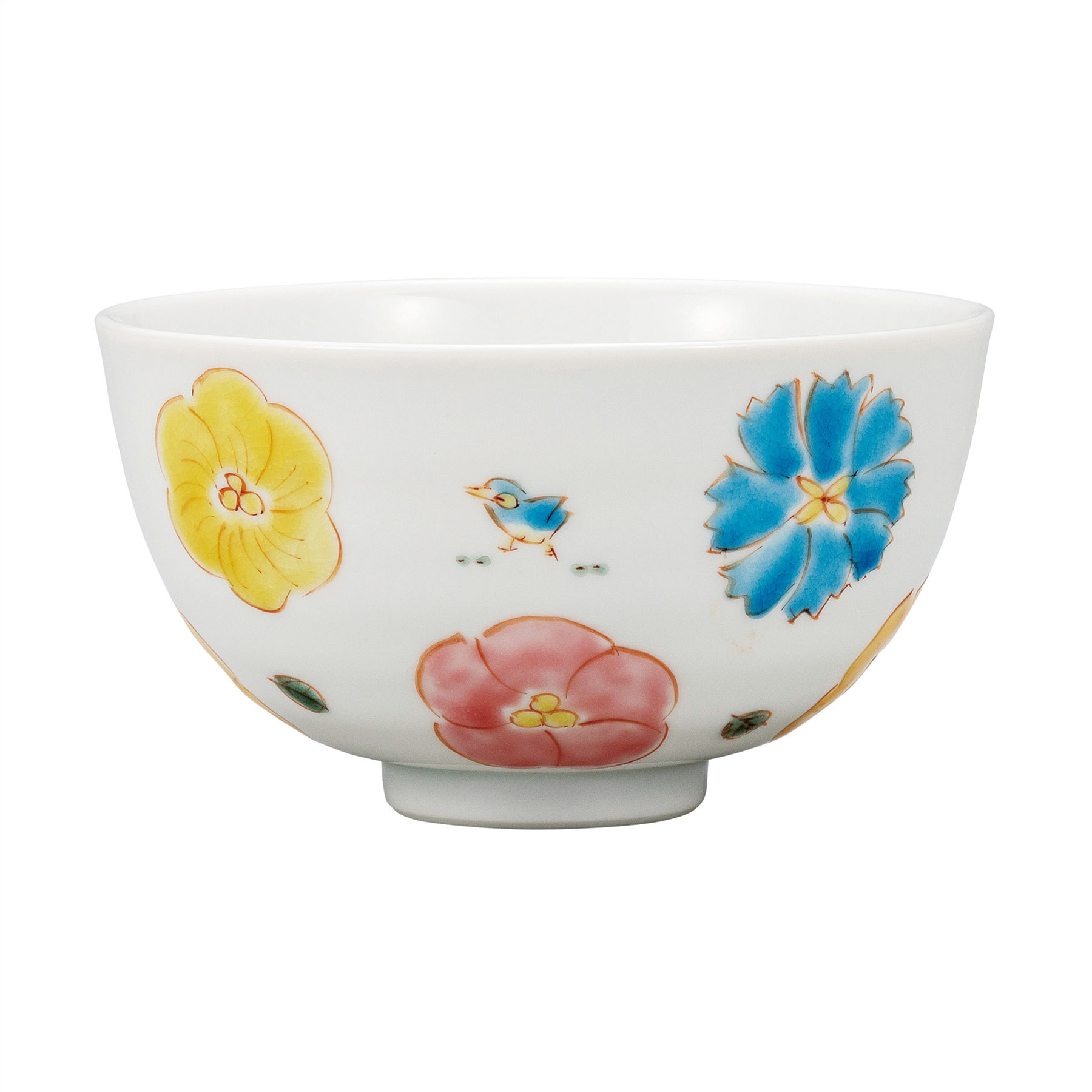 飯碗・花に小鳥